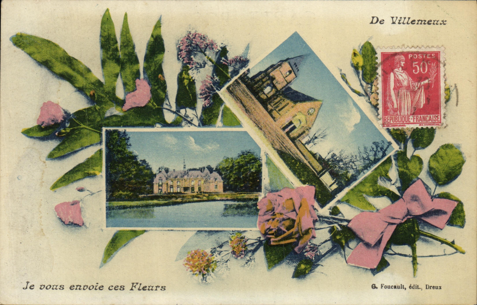 POSTAL Villemeux de la VENDIMIA