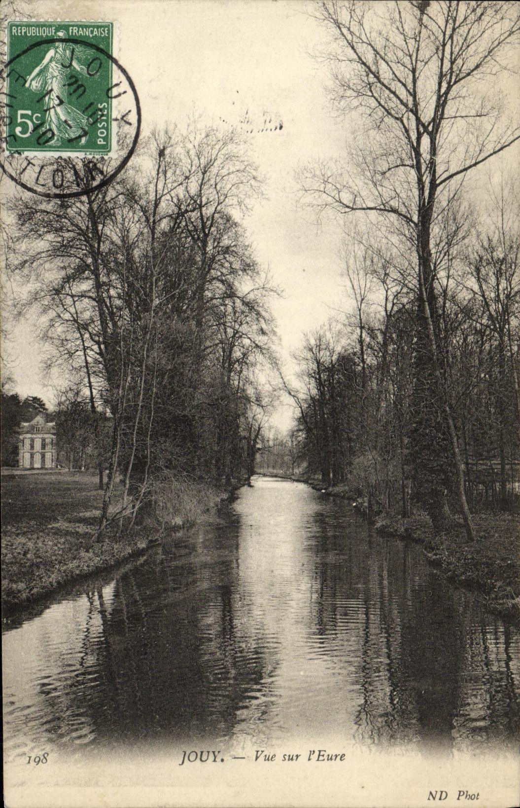 POSTAL Jouy de la VENDIMIA visto en L el Eure