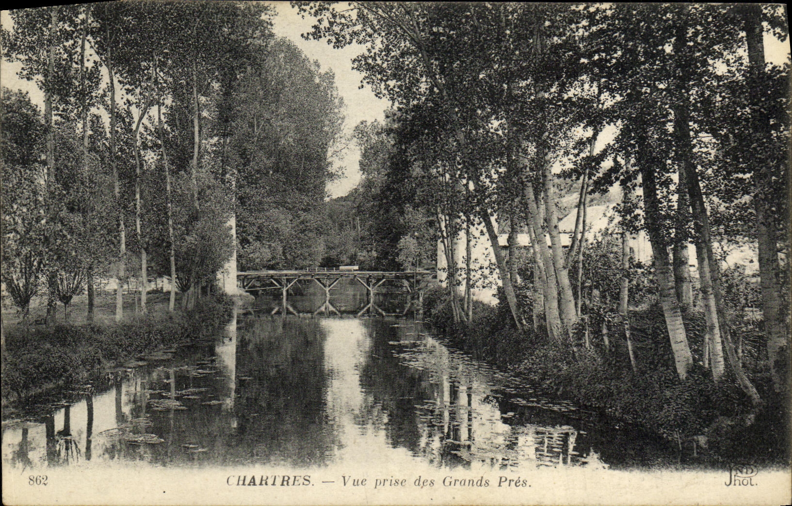 POSTAL Chartres de la VENDIMIA vista de cercano grande
