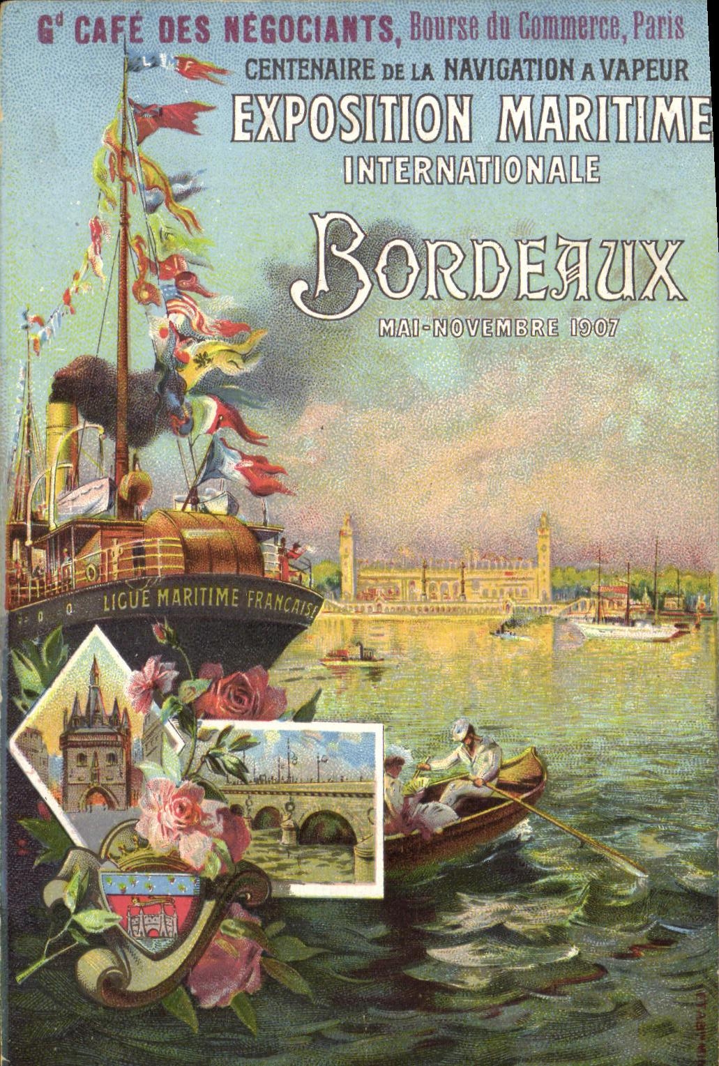 CPA Exposition maritime Bordeaux 1907 Navigation a vapeur Bateaux