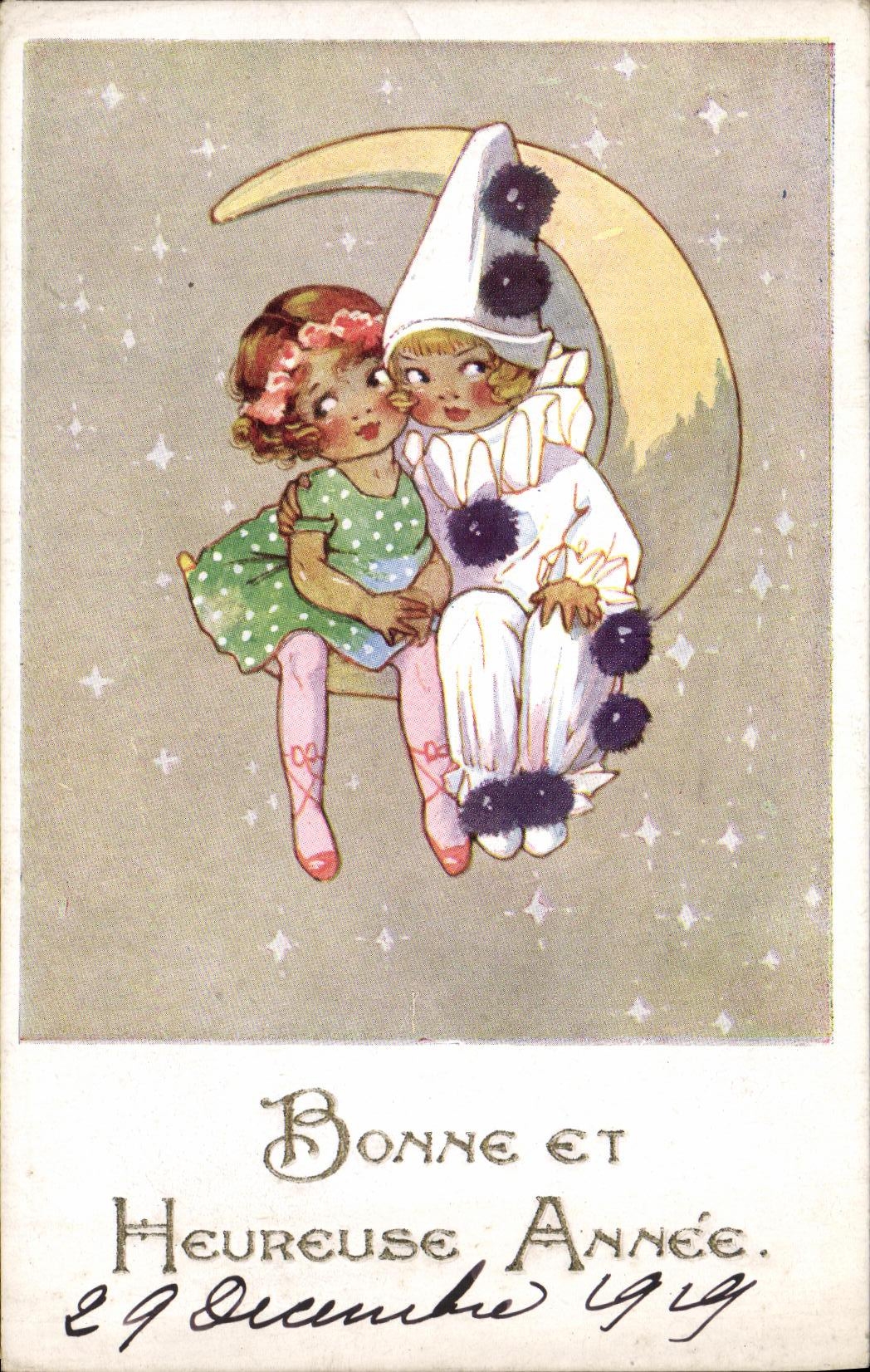 CPA Fantaisie Enfant Pierrot 