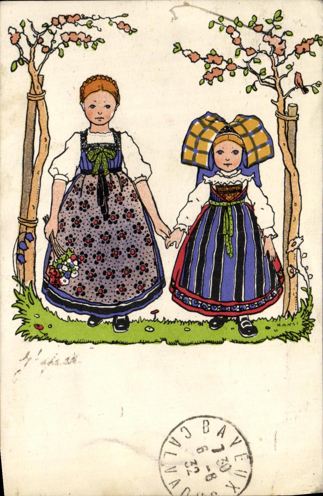 CPA Fantaisie Enfants Alsace