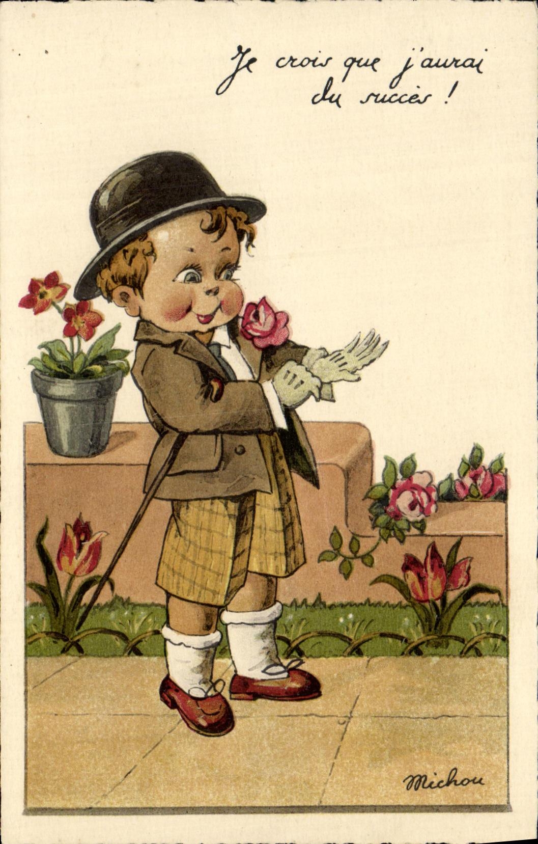 VINTAGE POSTCARD Fantasy Michou Child
