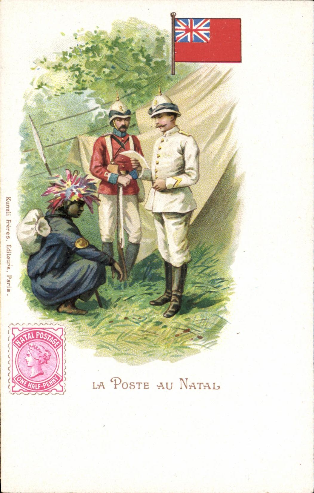 CPA La poste au Natal Afrique du Sud