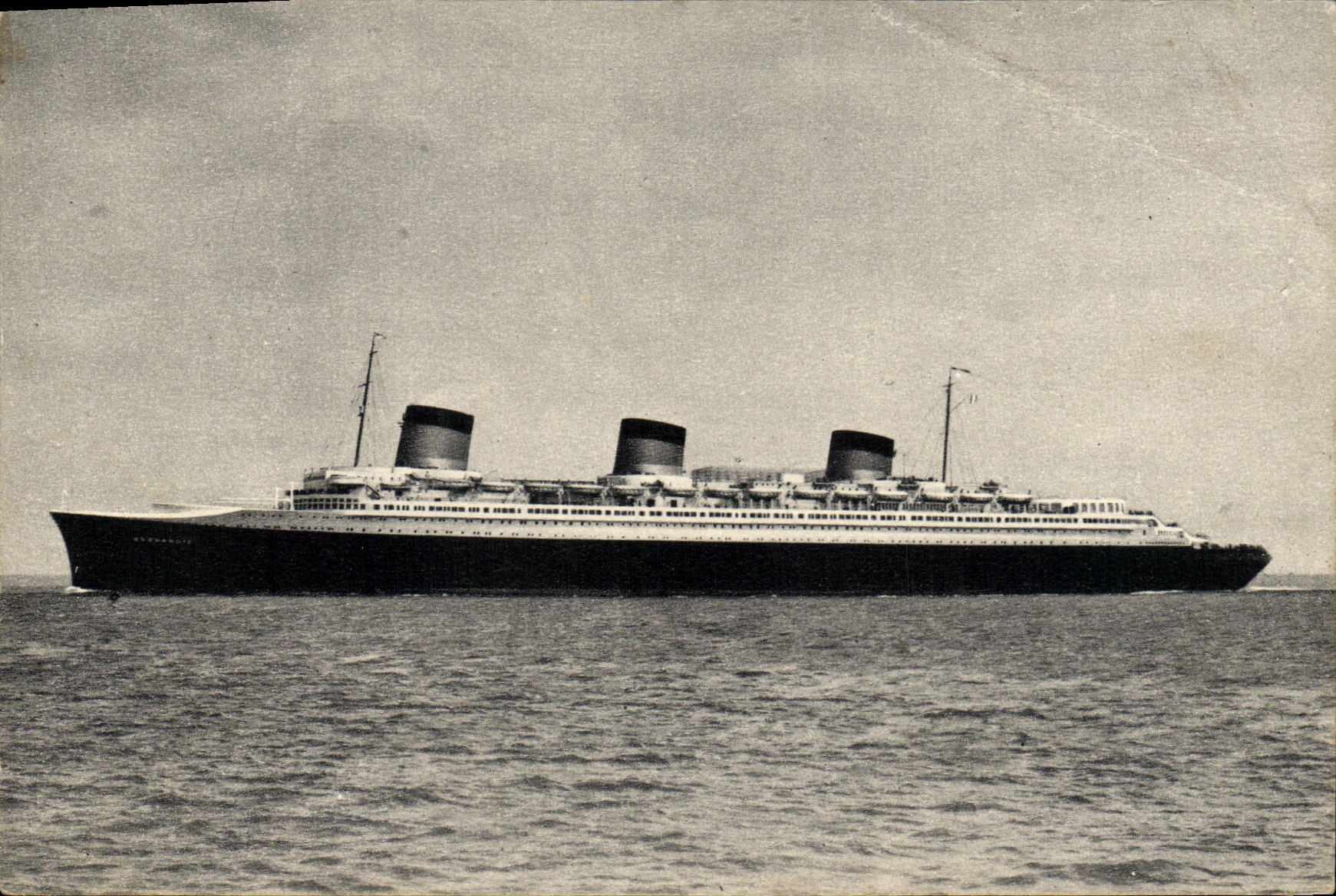 MODERN CARD General Co Transatlantic S Normandy Line Le Havre England New York