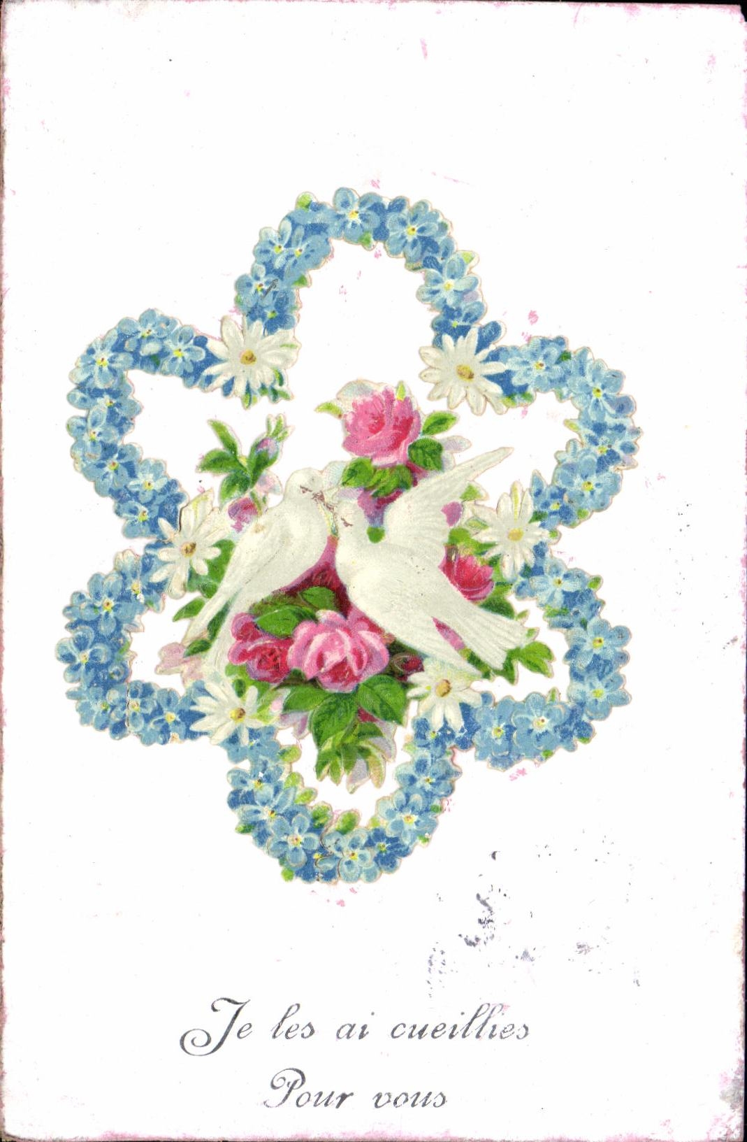 CPA Fantaisie Fleurs Colombes