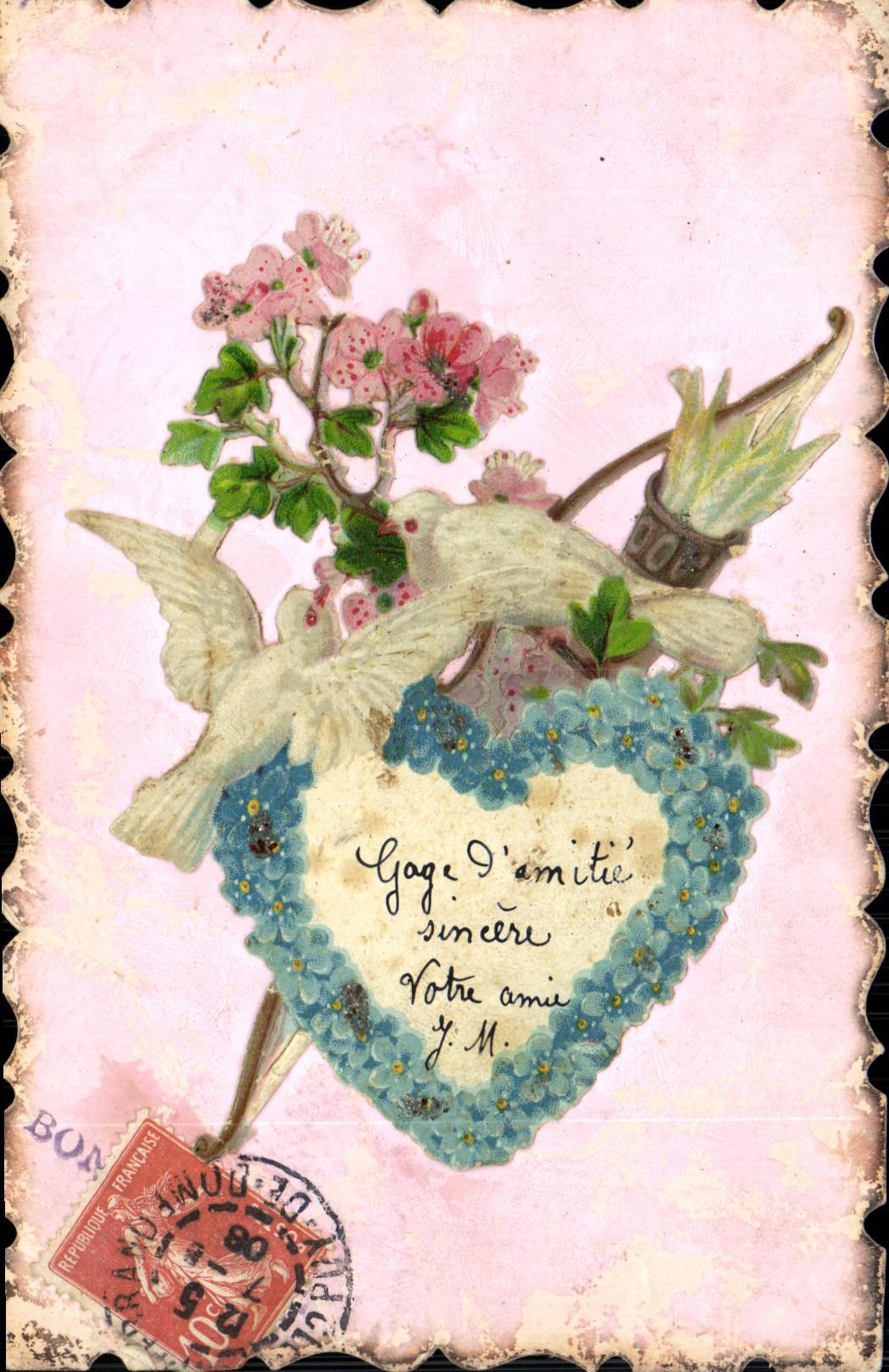 CPA Fantaisie Fleurs Colombes