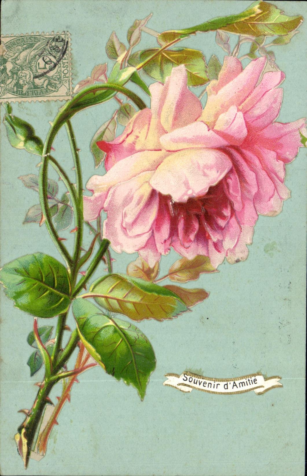 VINTAGE POSTCARD Fantasy Roses