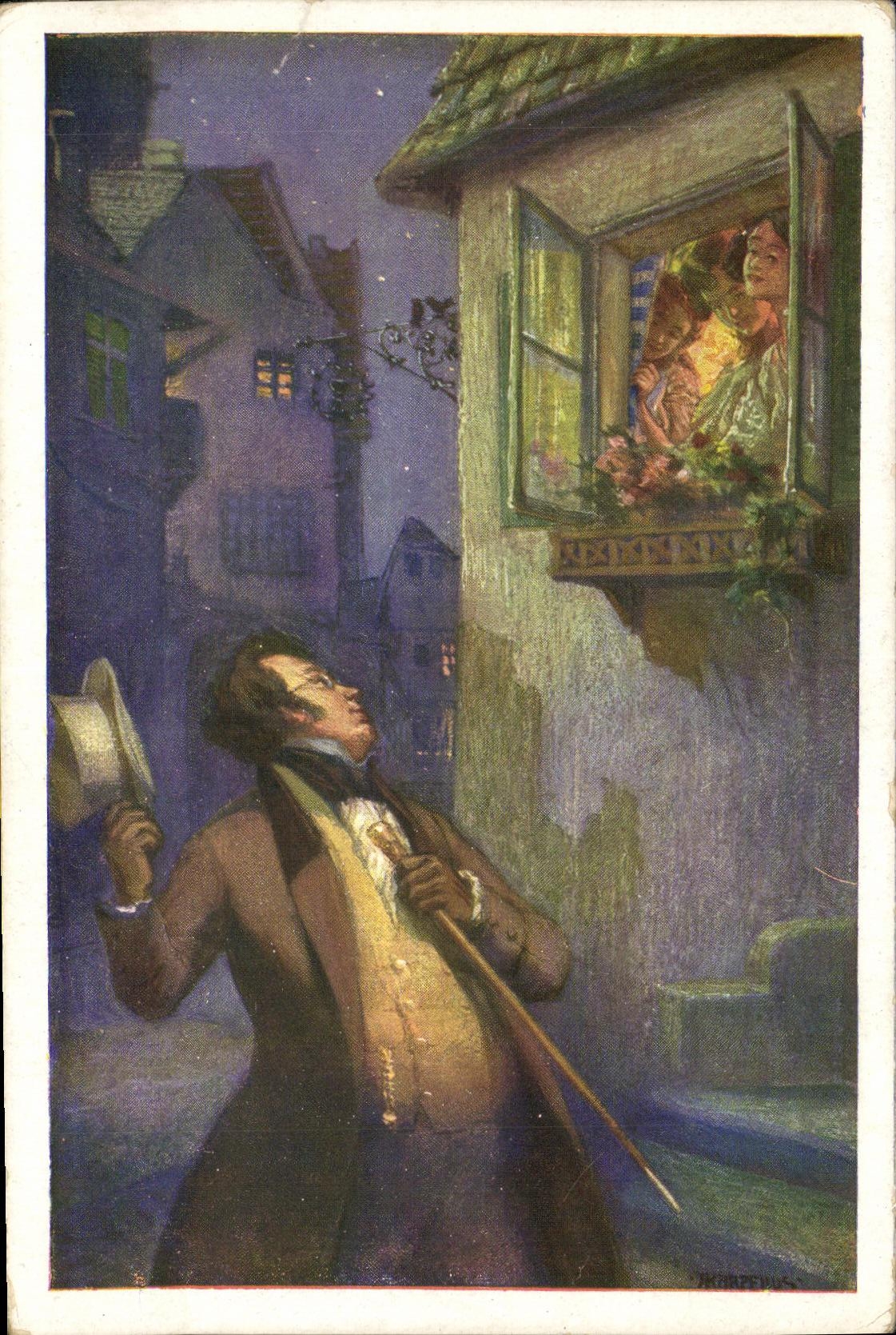 Und das Dreimaderlhaus de Karpelus Schubert de la fantasia de la POSTAL de la VENDIMIA