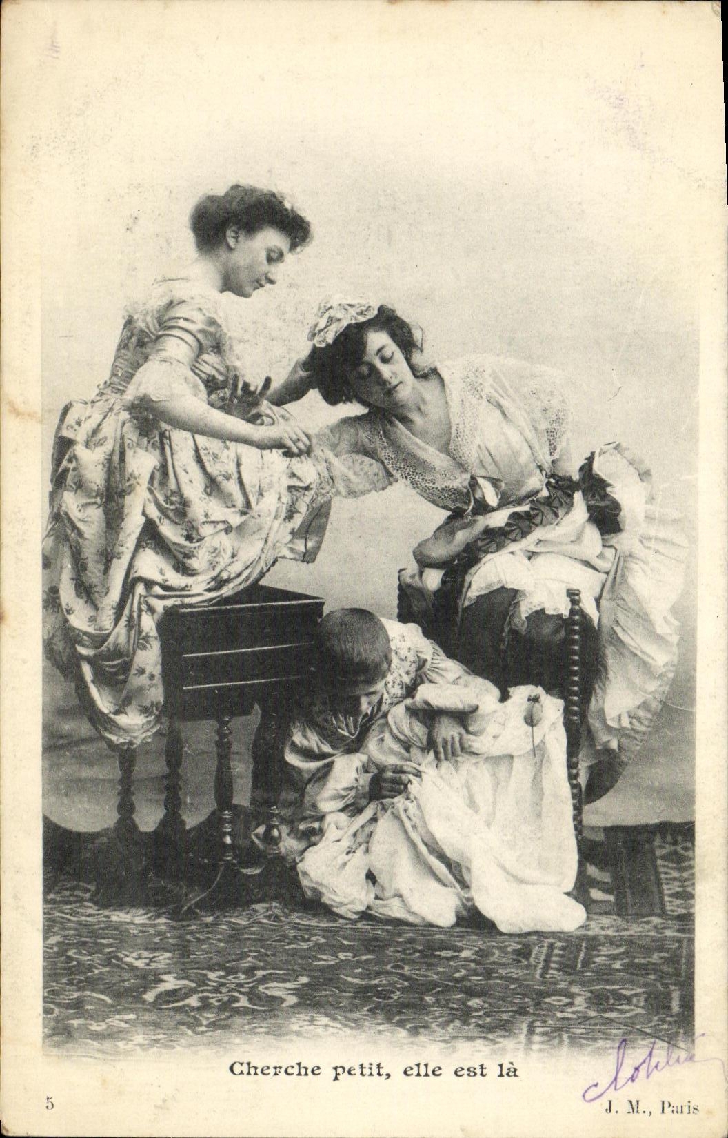 VINTAGE POSTCARD Fantasy Woman Mouse