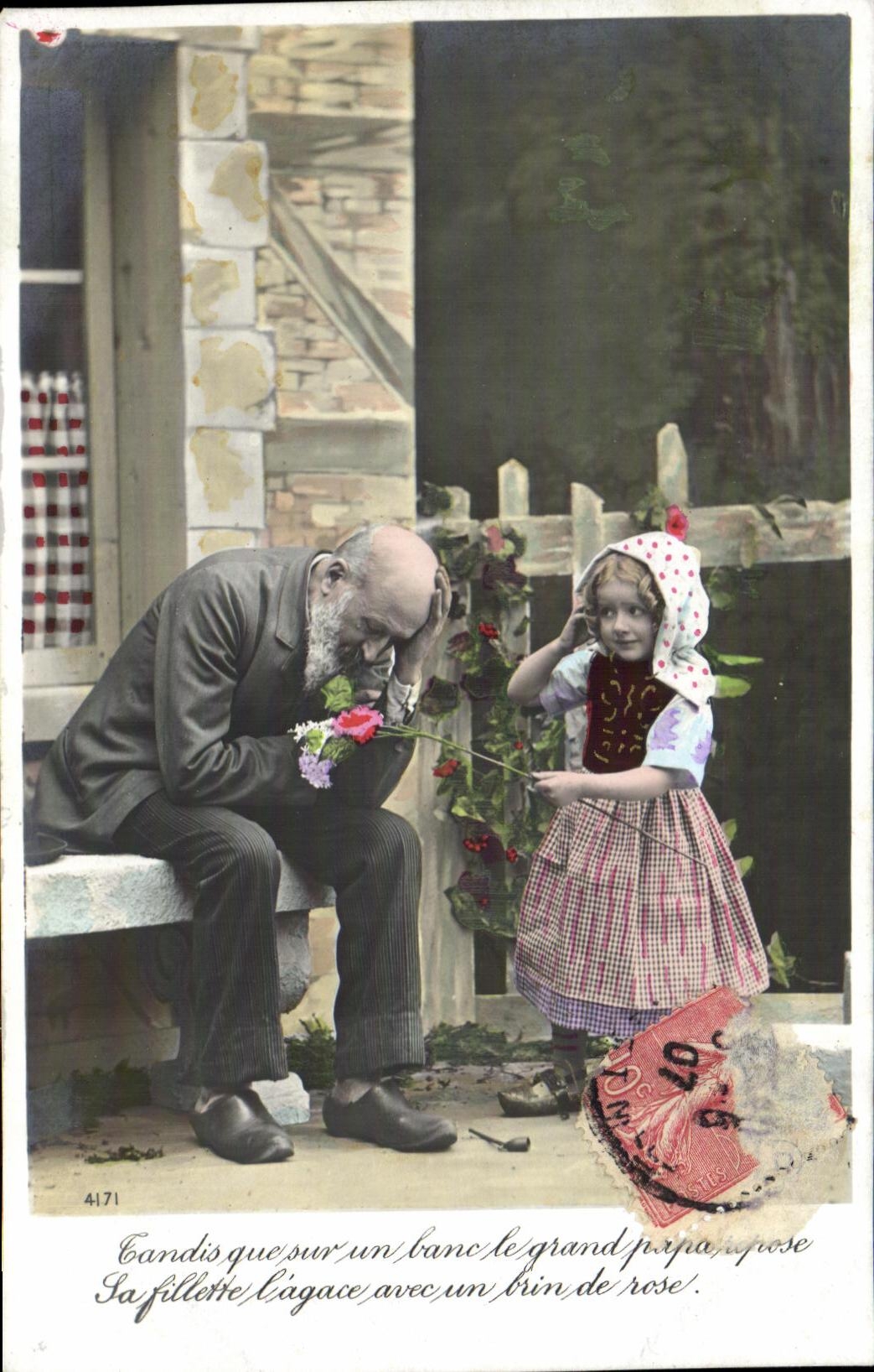 CPA Fantaisie Enfant Grand pere