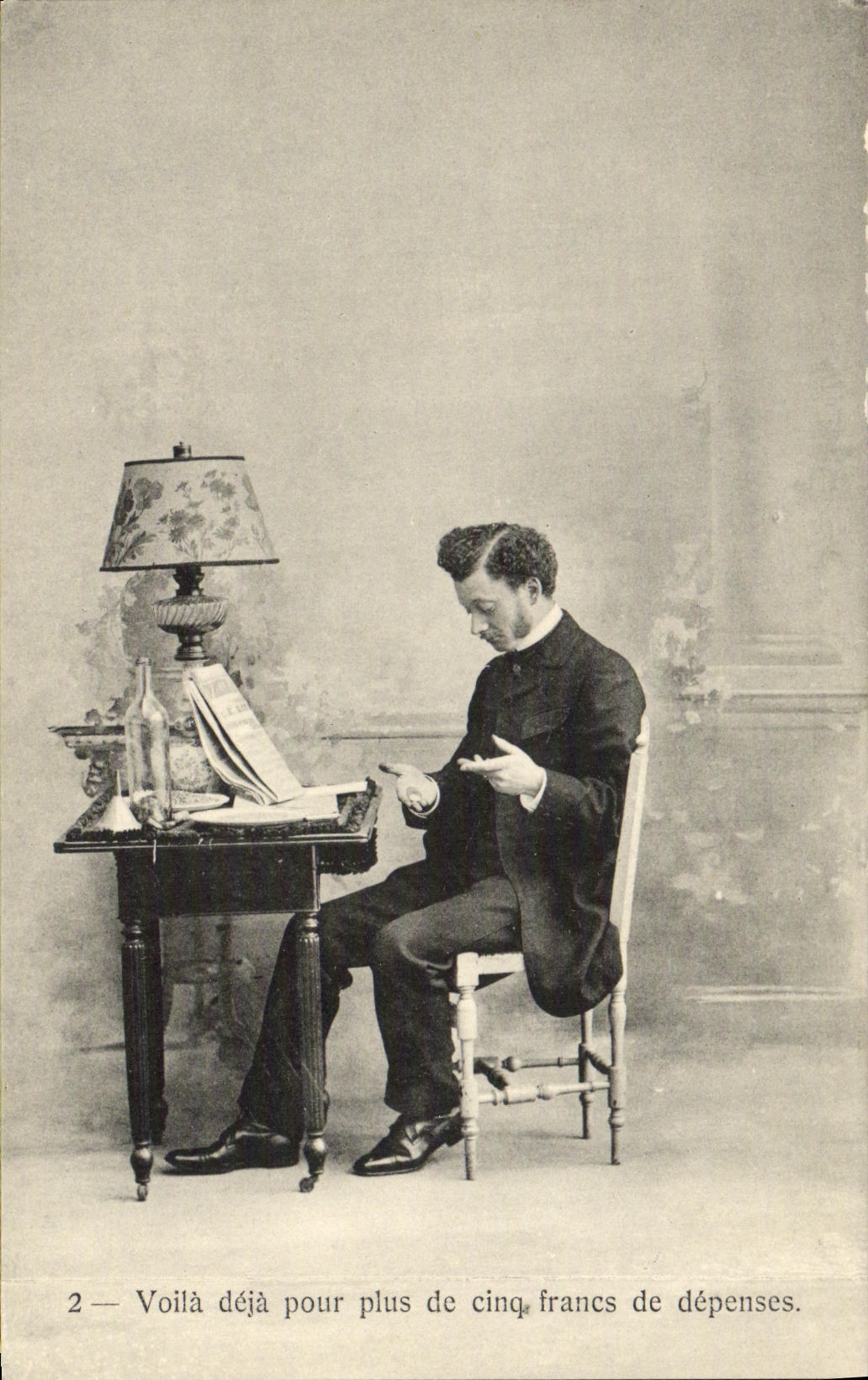 VINTAGE POSTCARD Fantasy Man Here are already poiur more than five francs of expenditure