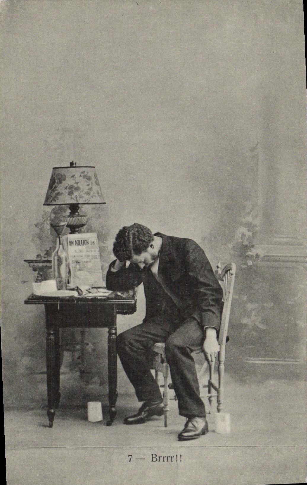 VINTAGE POSTCARD Fantasy Brr Man