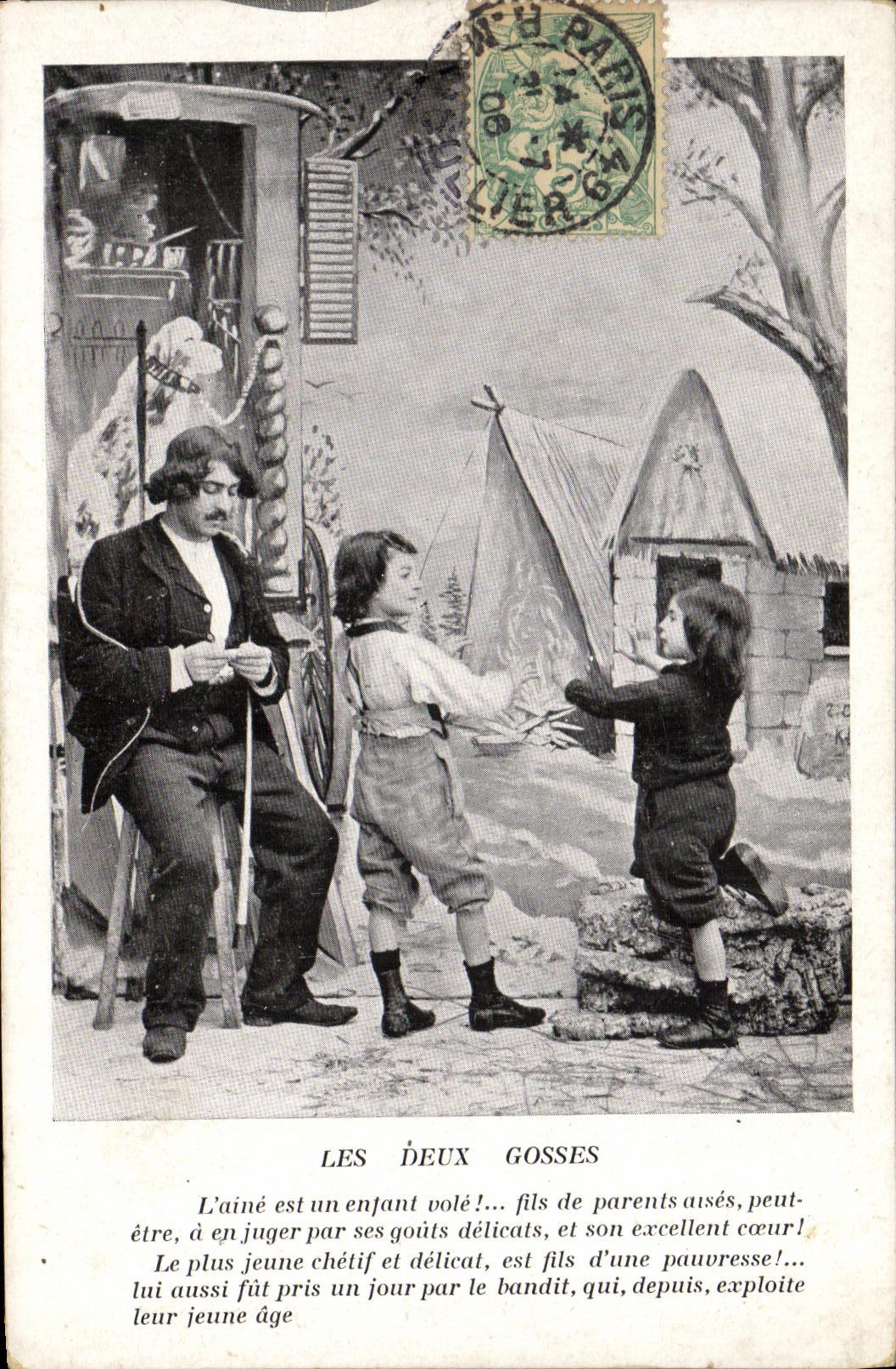 VINTAGE POSTCARD Fantasy Children two kids