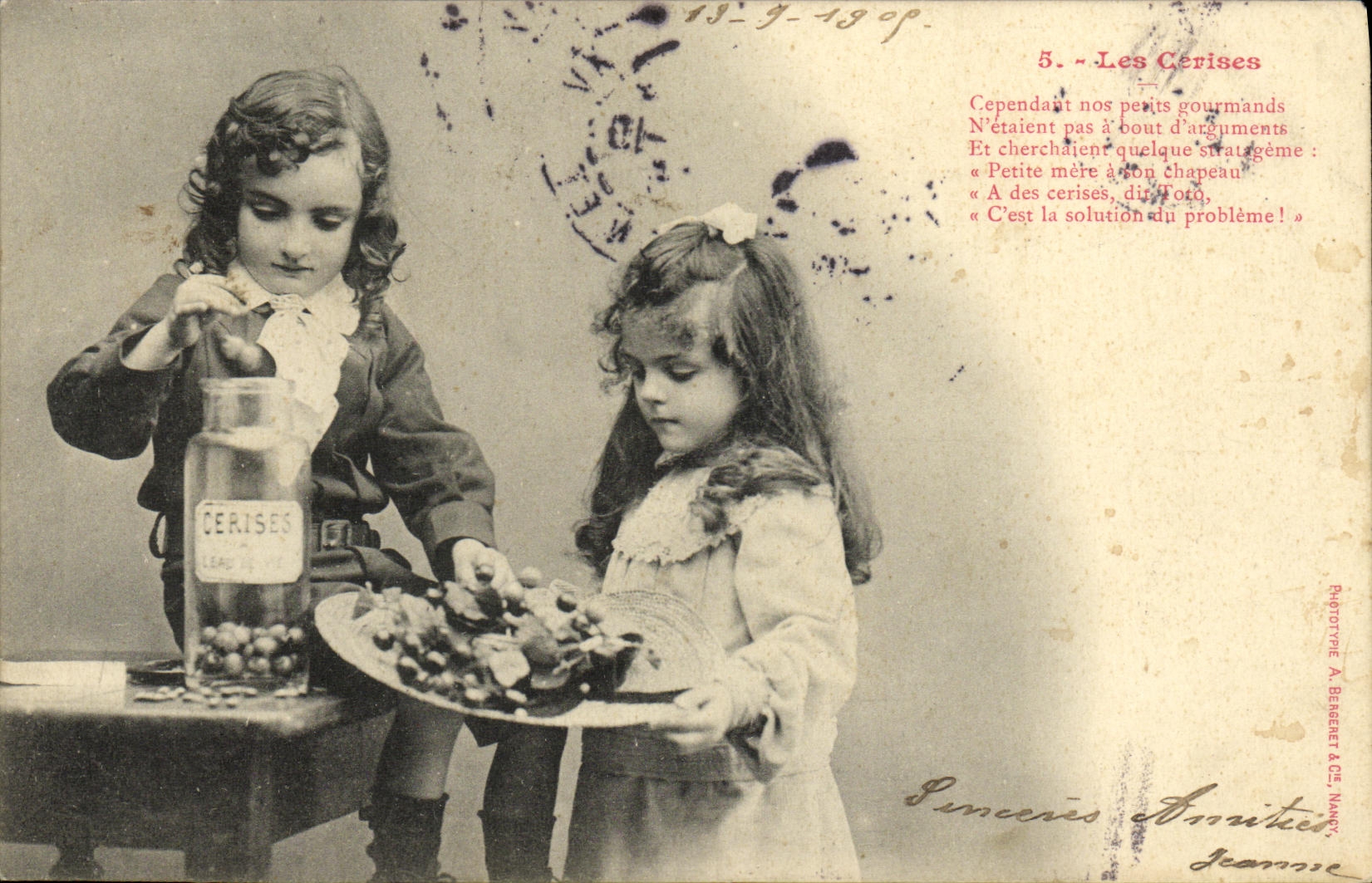 CPA Fantaisie Enfants Les cerises