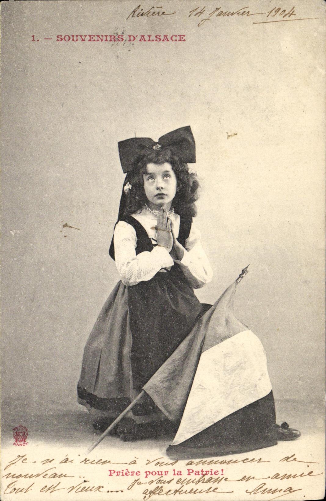 CPA Fantaisie Enfant Souvenir d Alsace