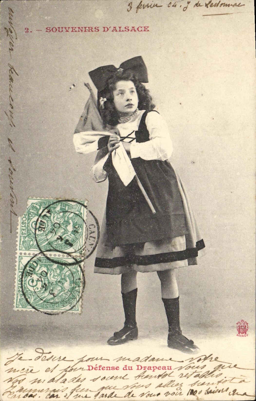 CPA Fantaisie Enfant Souvenir d Alsace