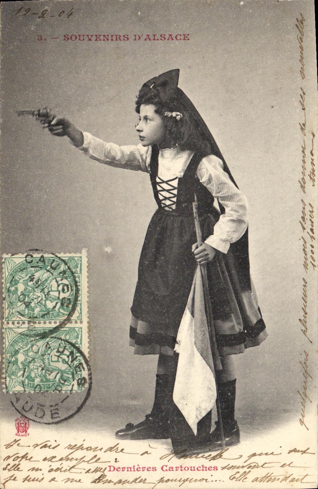 CPA Fantaisie Enfant Souvenir d Alsace