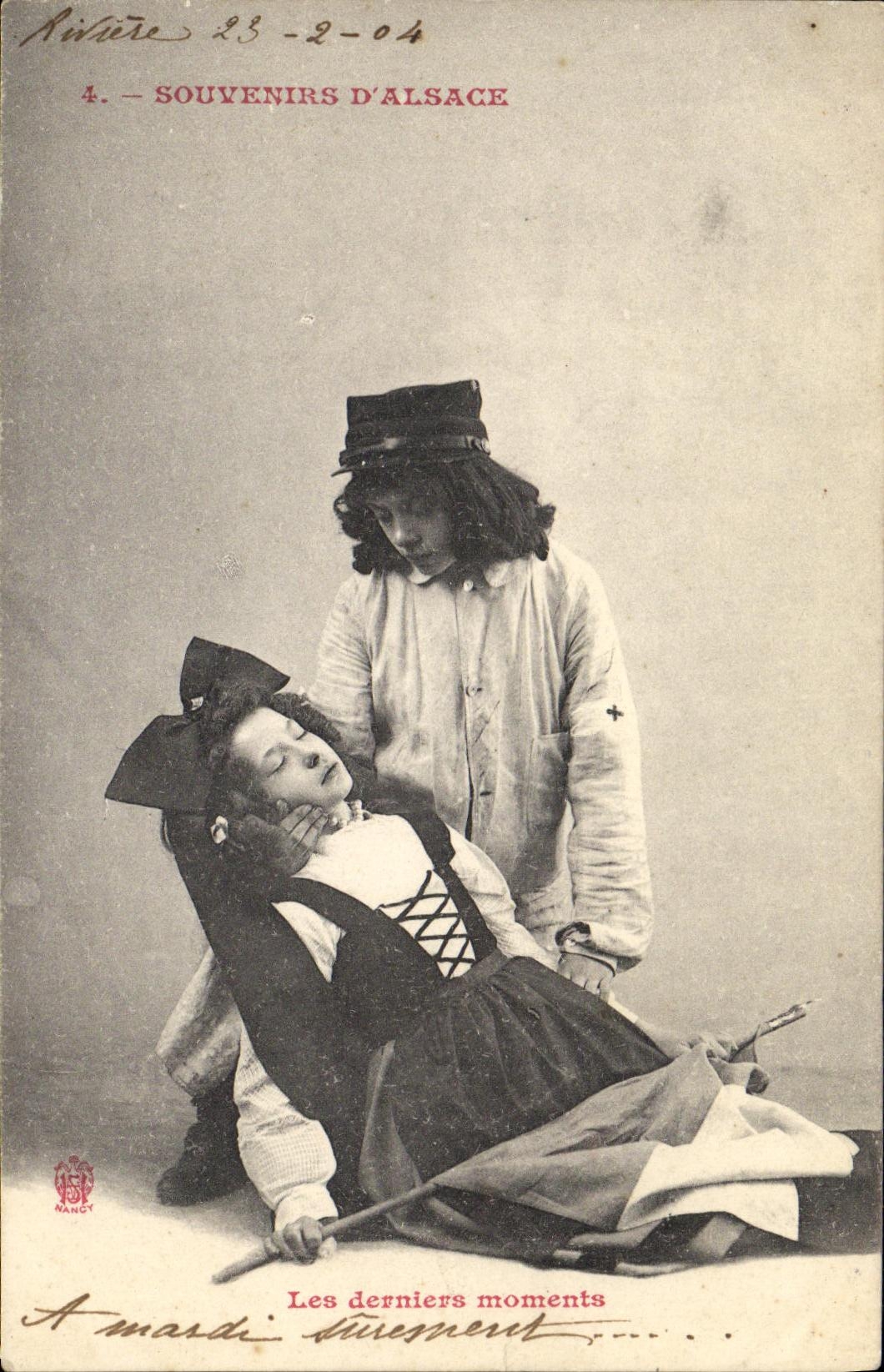 CPA Fantaisie Enfant Souvenir d Alsace