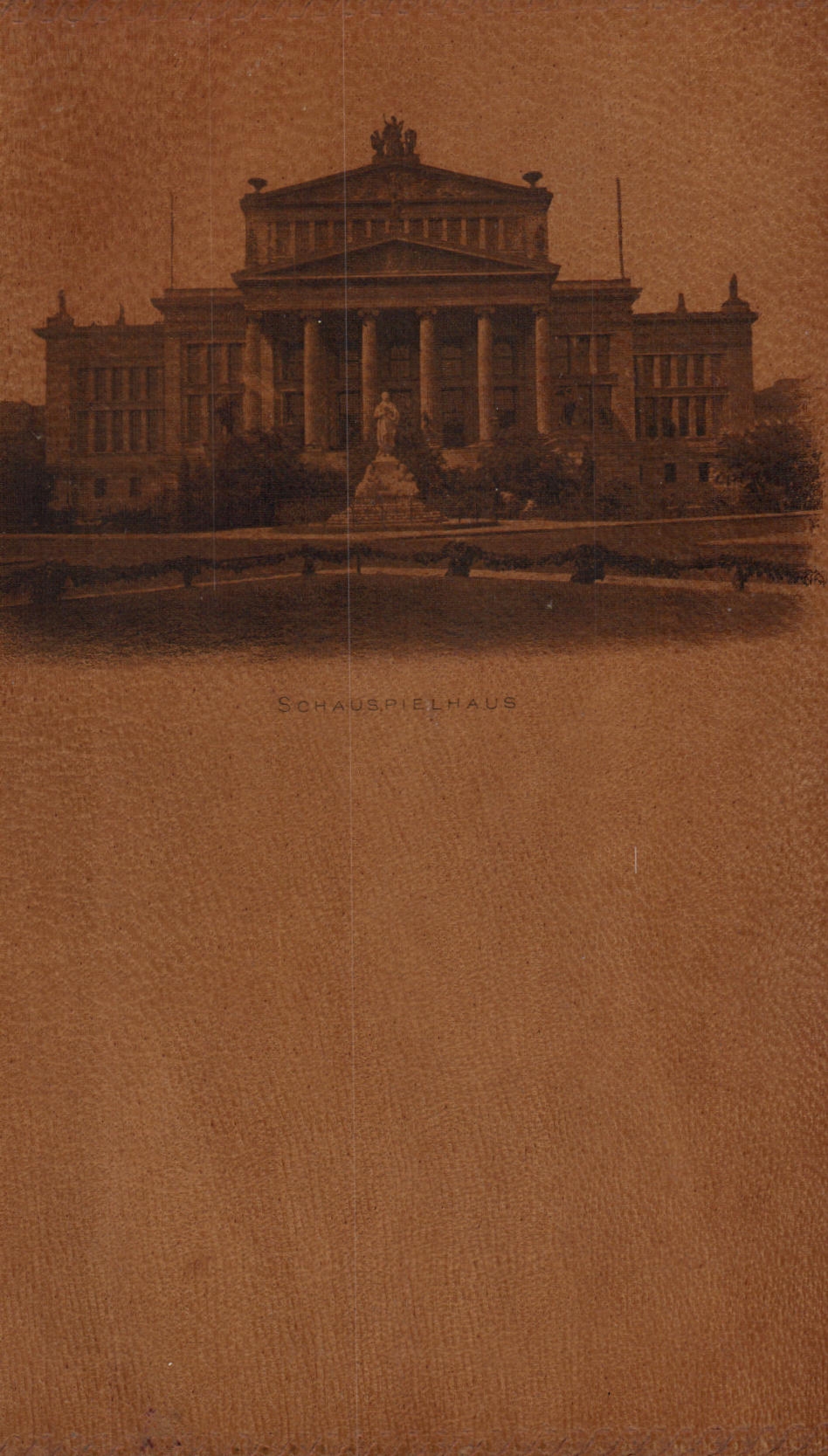 VINTAGE POSTCARD leather Chart Berlin Schauspielhaus
