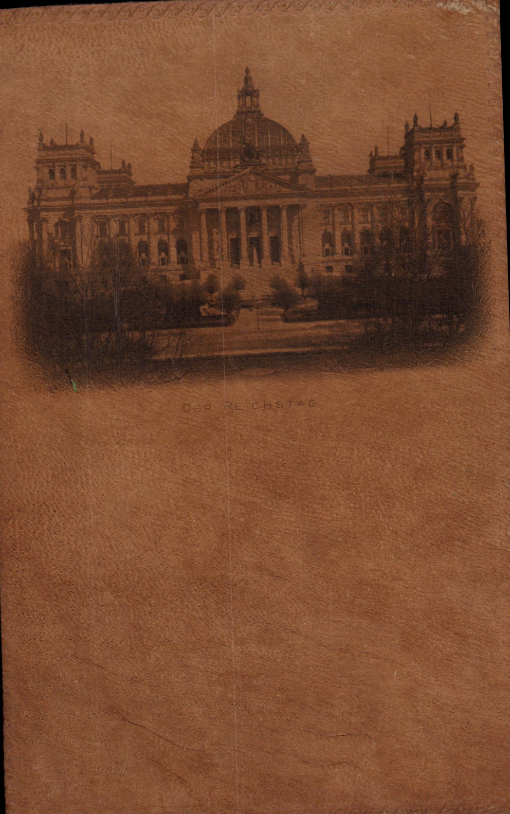CPA Carte en cuir Der Reichstag