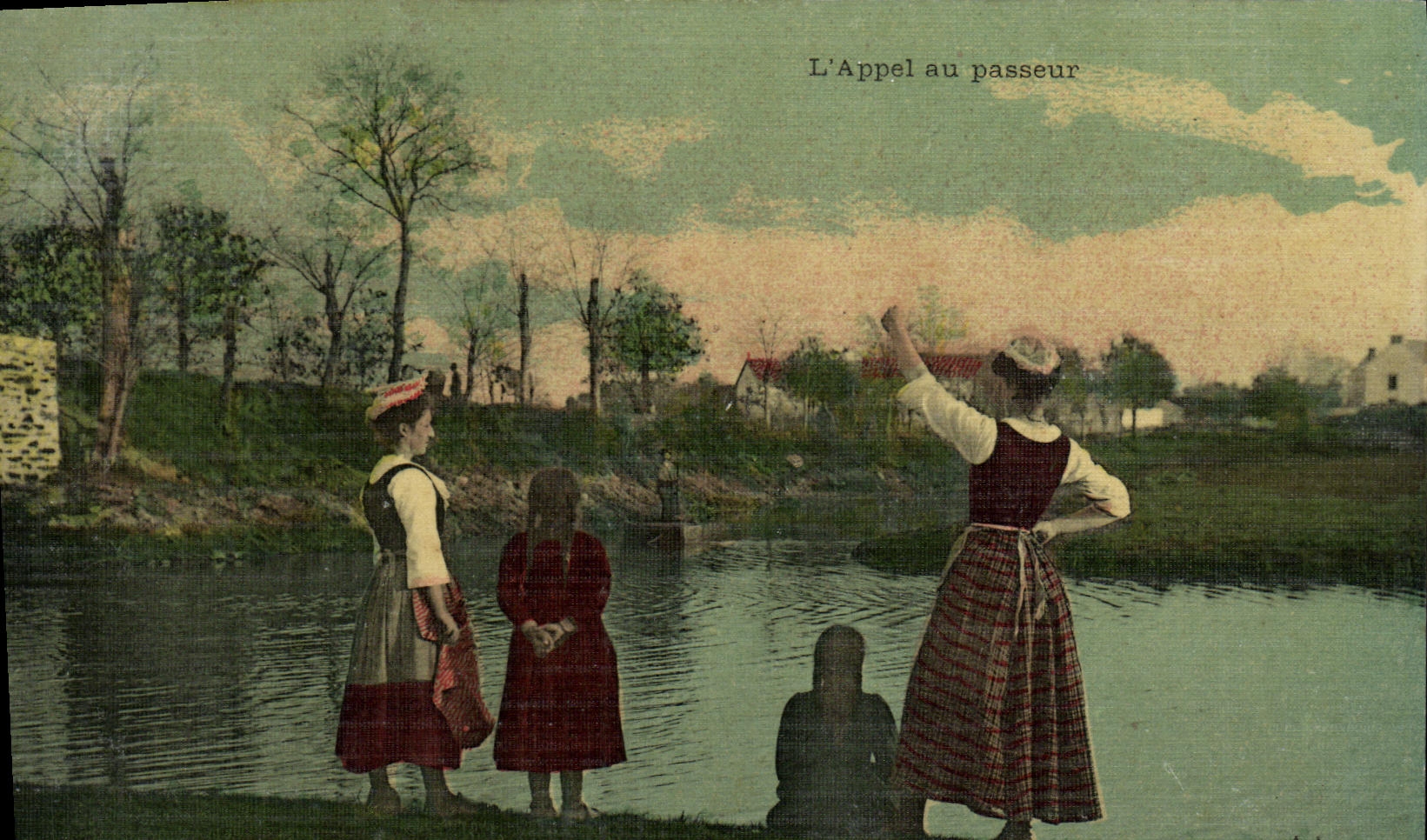 VINTAGE POSTCARD Fantasy Women L call to the frontier runner chart toilee