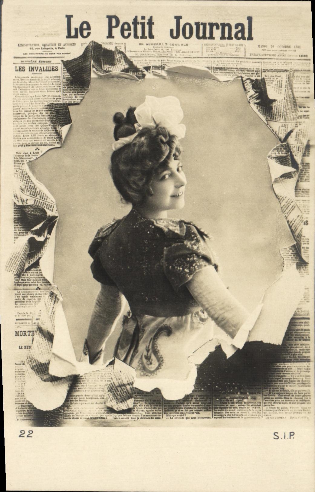 CPA Fantaisie Femme Le Petit Journal