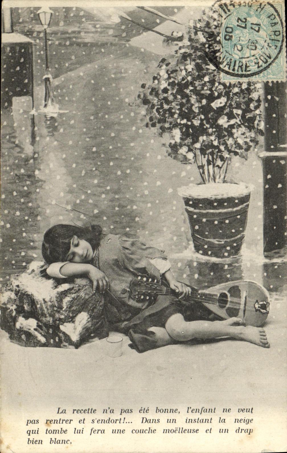 CPA Fantaisie Enfant La mendiante du Pantheon Paris