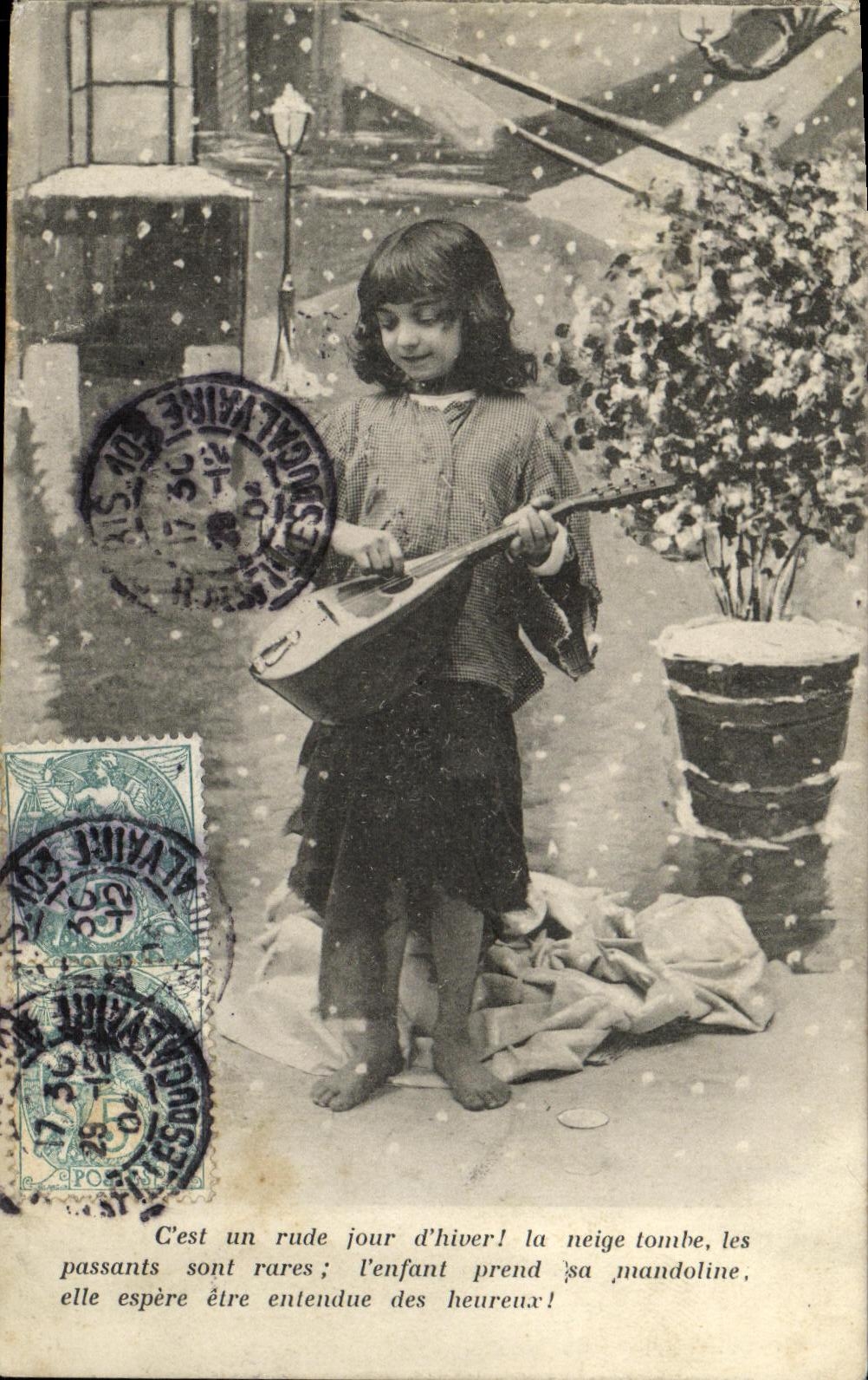 CPA Fantaisie Enfant La mendiante du Pantheon Paris 