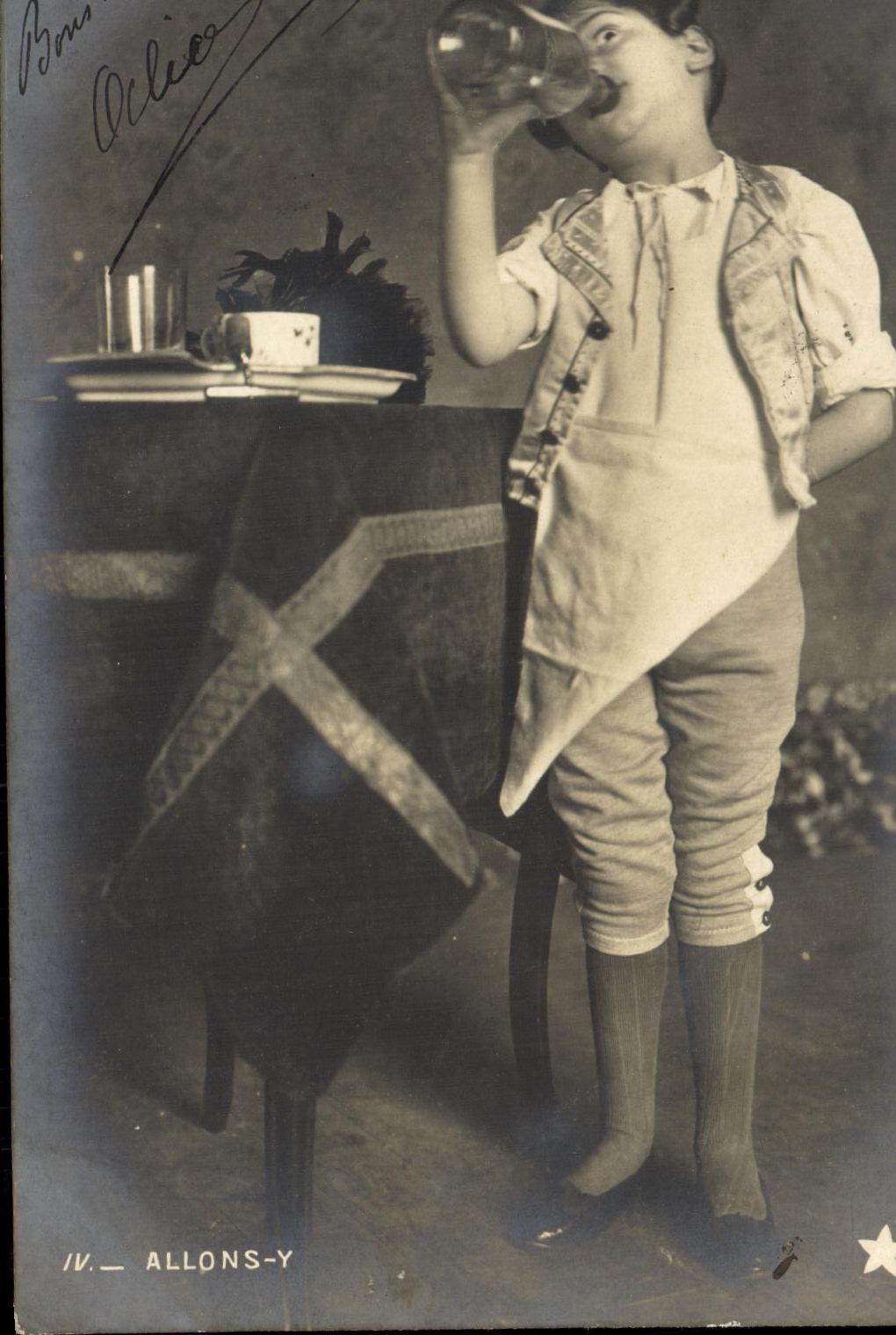 VINTAGE POSTCARD Fantaisie Child Let us go there