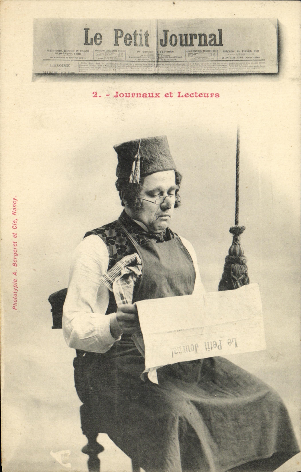 CPA Fantaisie Homme Journal Le petit Journal