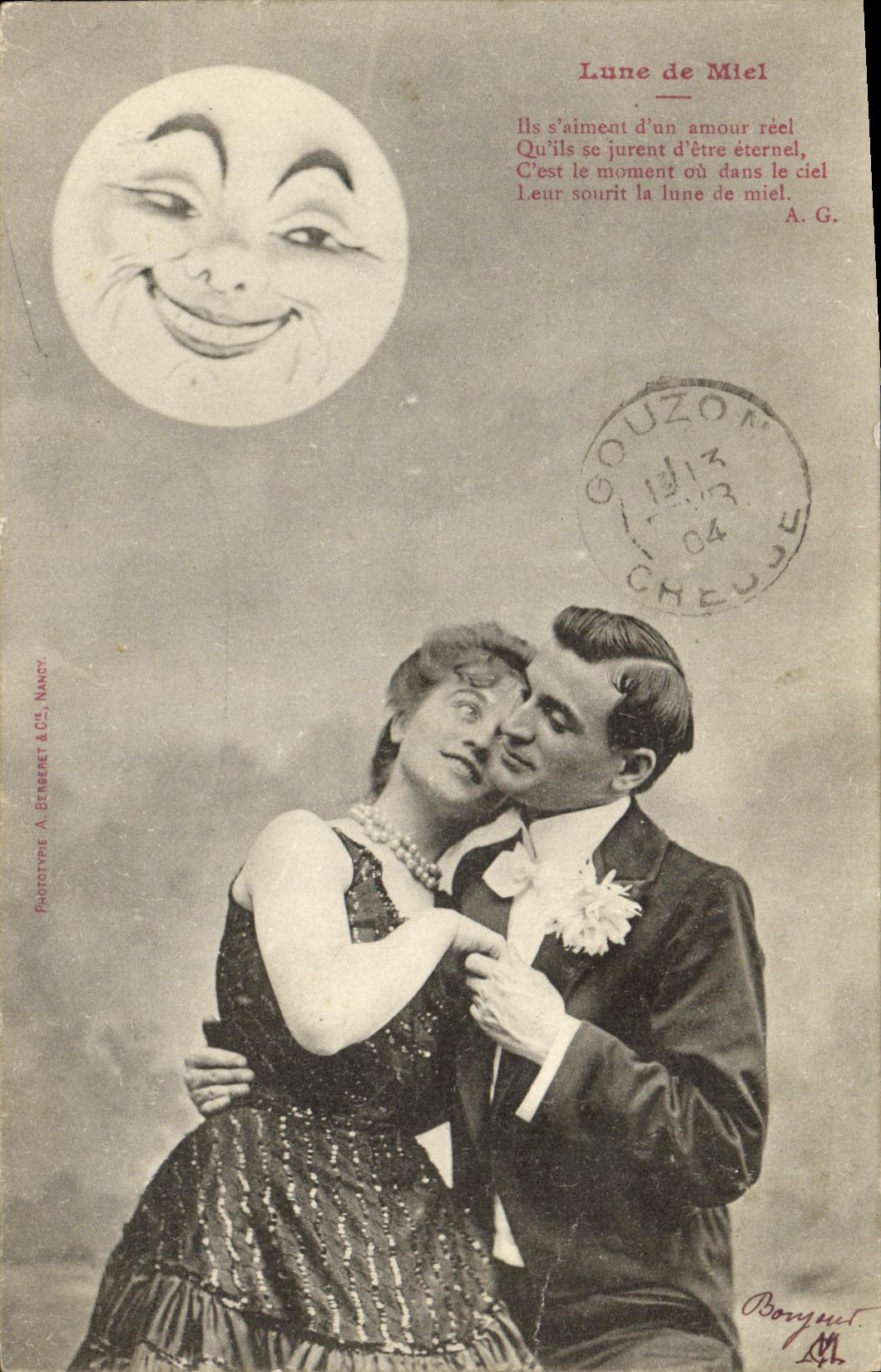 CPA Fantaisie Femme Lune de miel