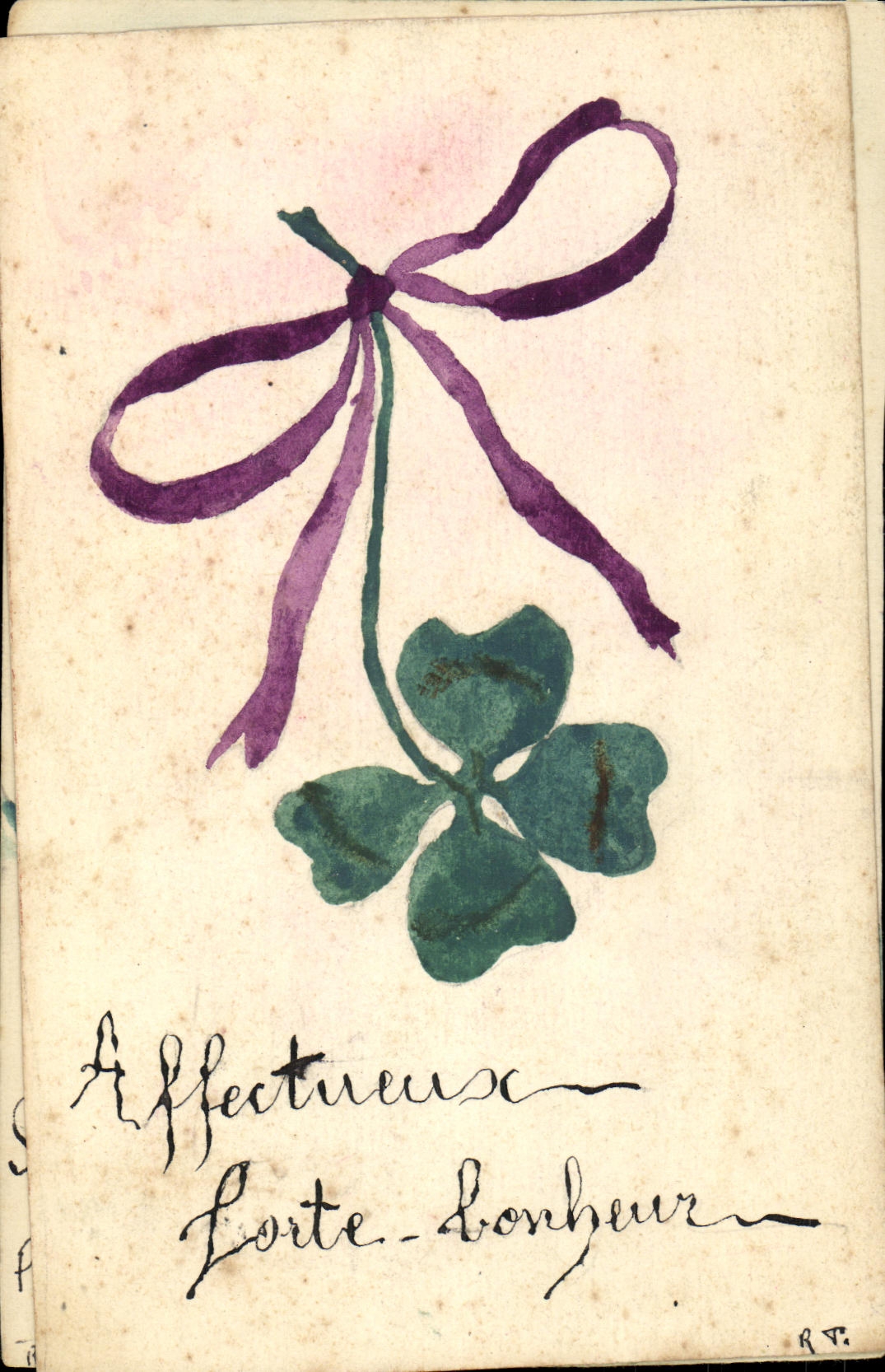 CPA Fantaisie Fleurs Trefle 