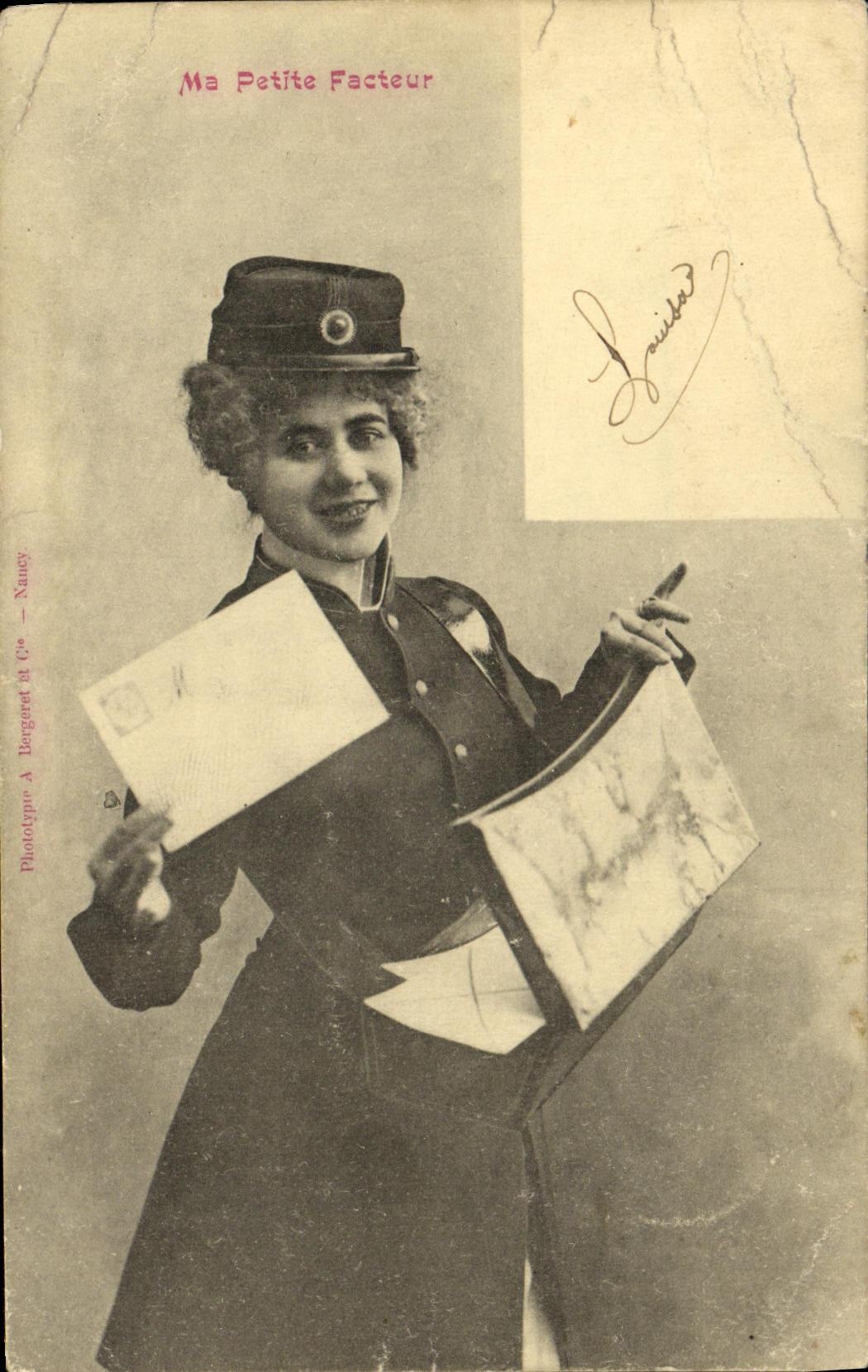 CPA Fantaisie Femme Ma petite facteur 