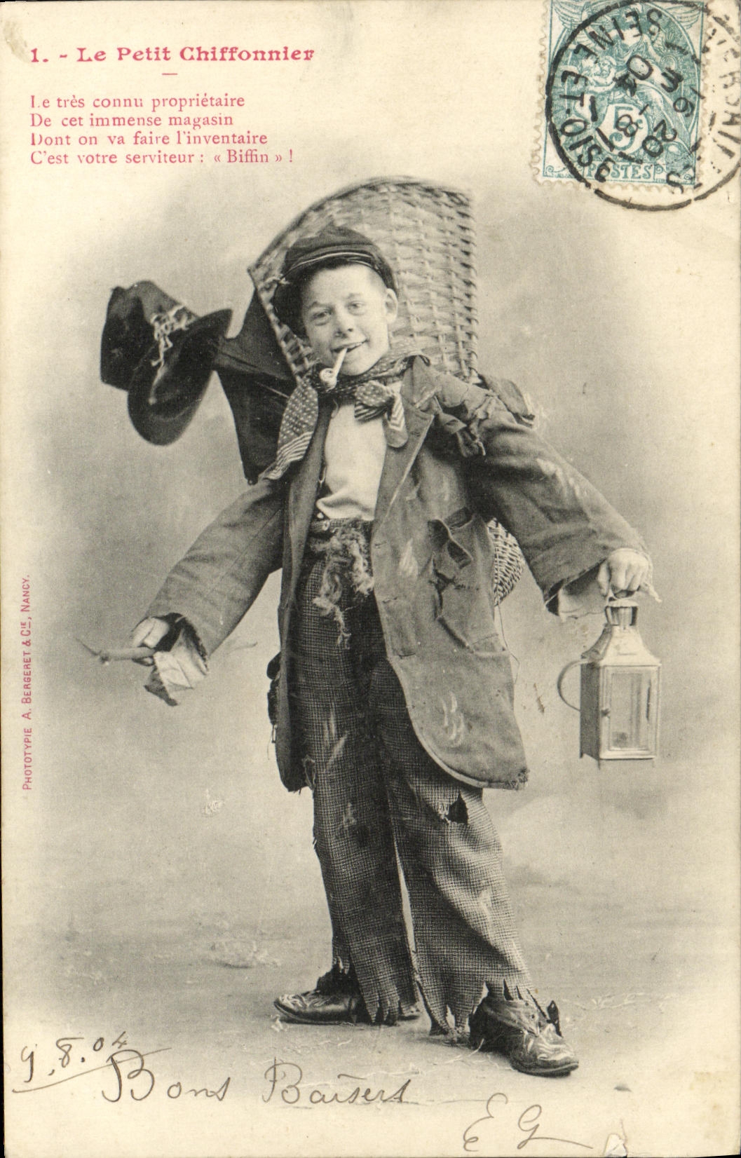 VINTAGE POSTCARD Fantasy Child the small Ragman