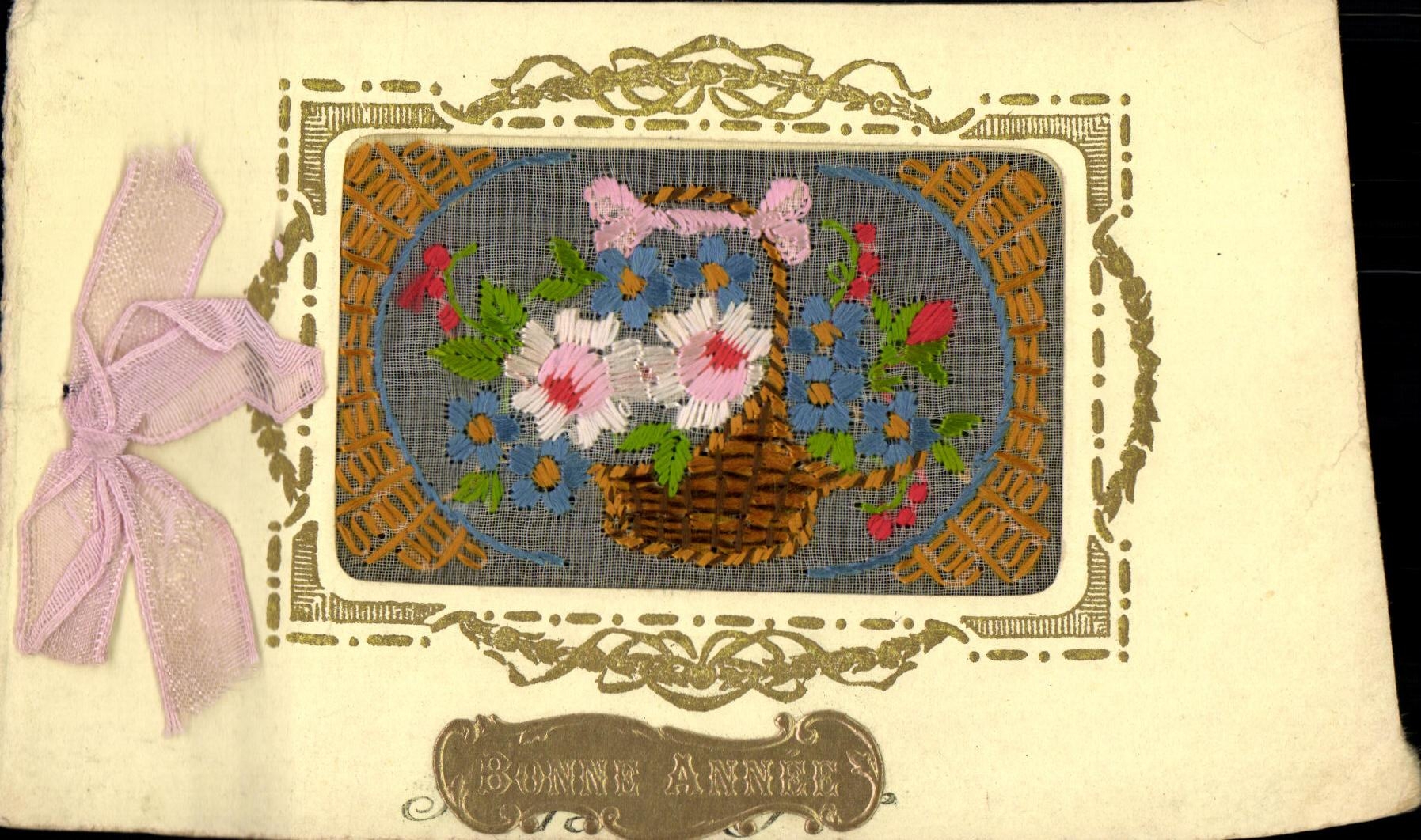 CPA Fantaisie Bonne annee Fleurs