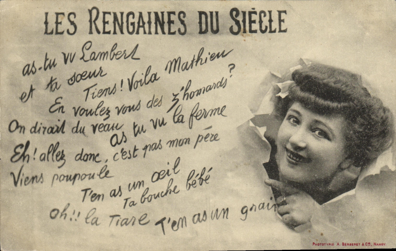 CPA Fantaisie Femme Les rengaines du siecle 