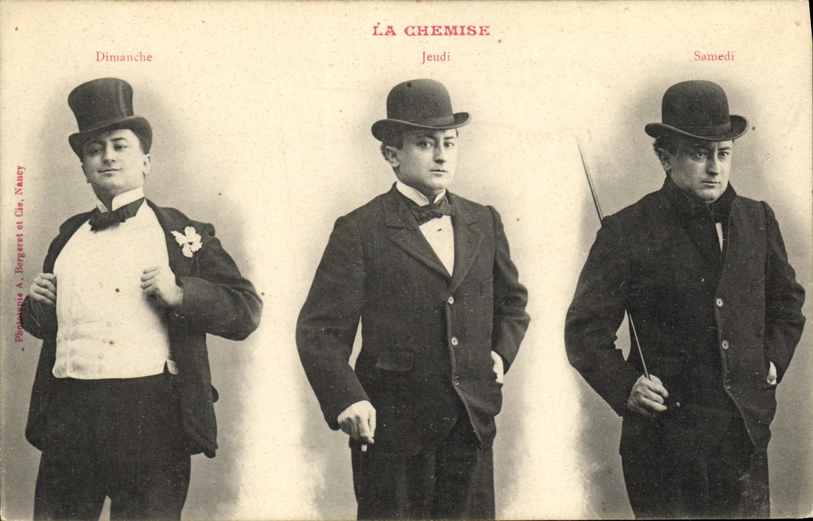 CPA Fantaisie Homme la chemise 