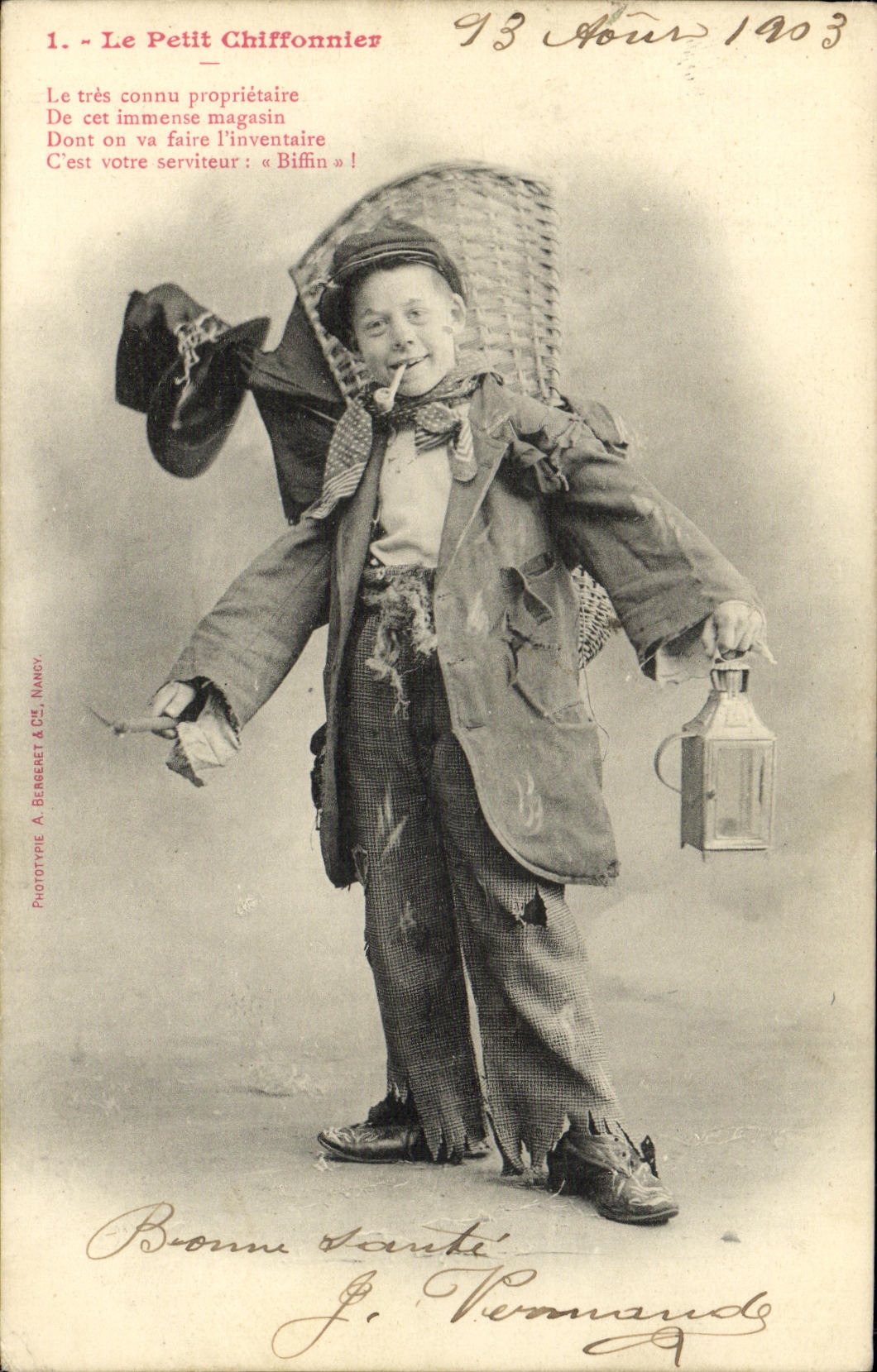 CPA Fantaisie Enfant le petit Chiffonnier