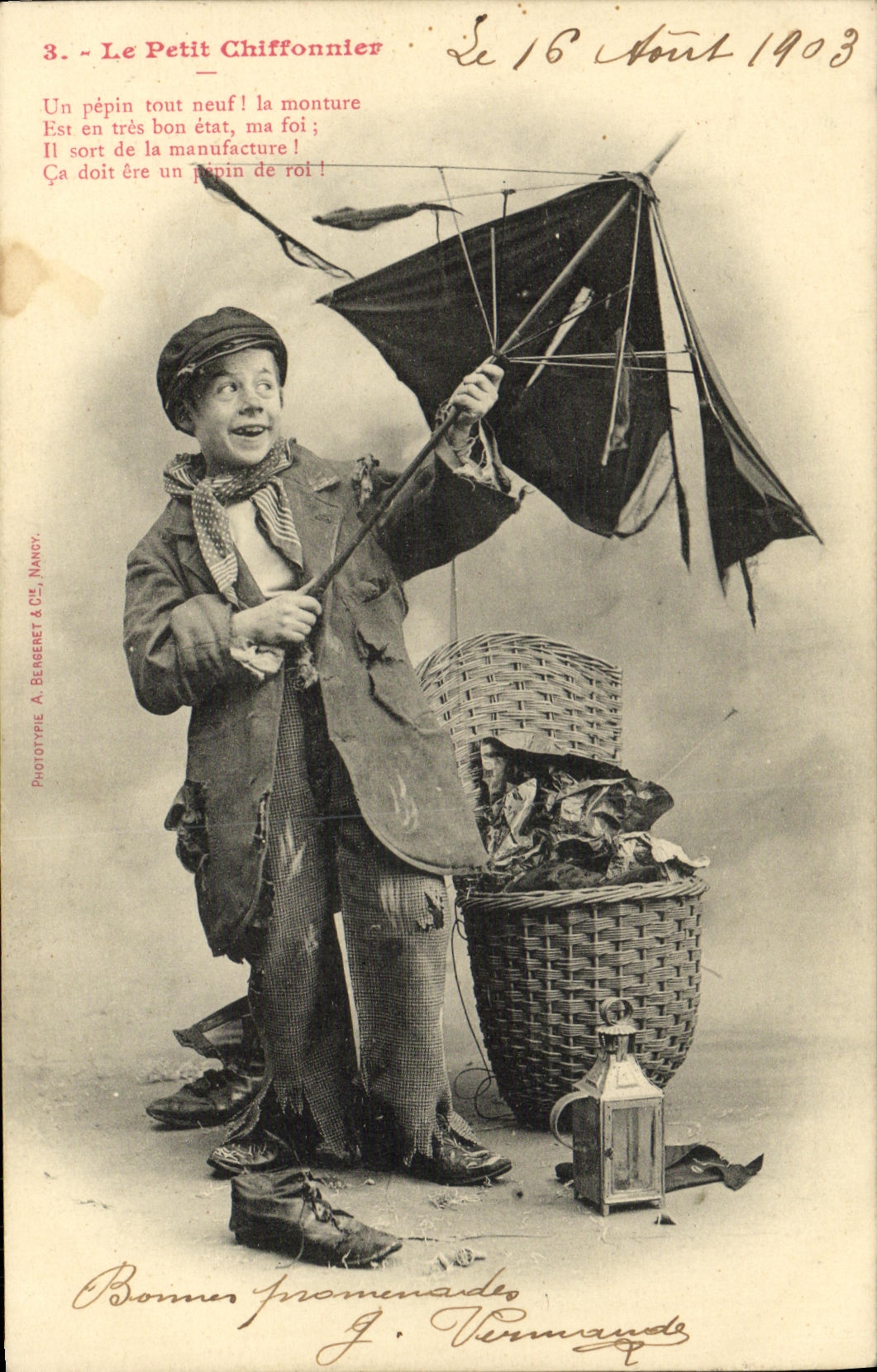 CPA Fantaisie Enfant Le petit chiffonnier