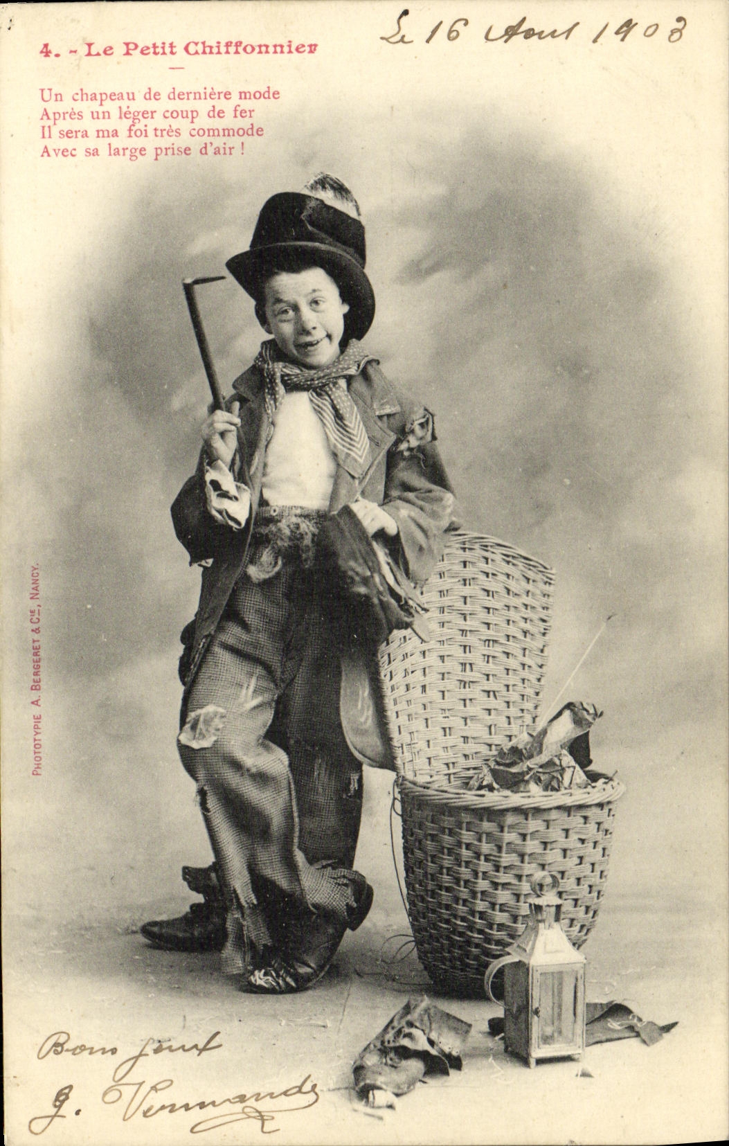 CPA Fantaisie Enfant Le petit chiffonnier