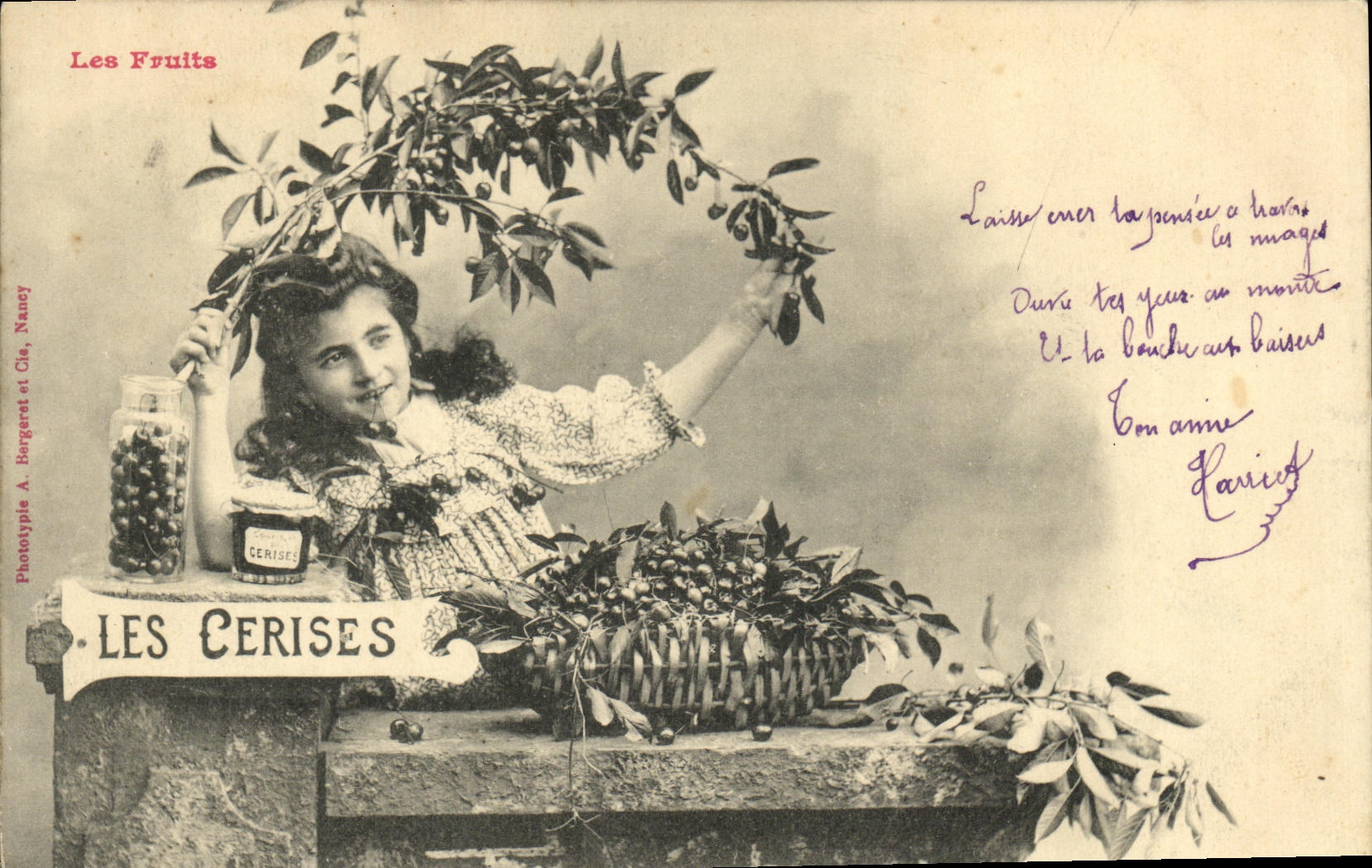 CPA Fantaisie Enfants LEs fruits les cerises