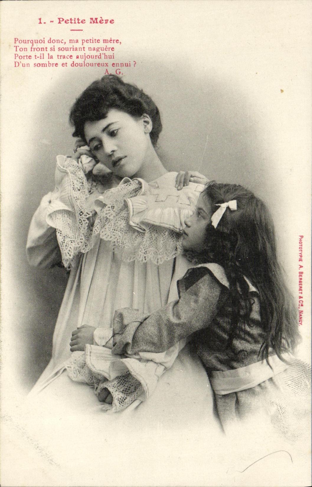 CPA Fantaisie Femme petite mere Enfant