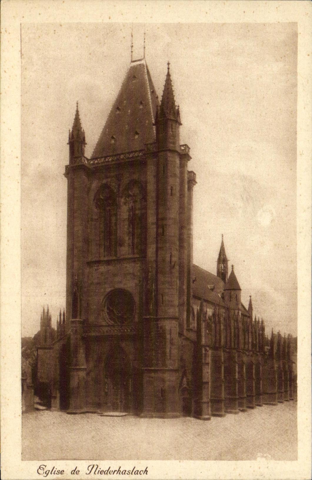 VINTAGE POSTCARD Church of Niederhaslack
