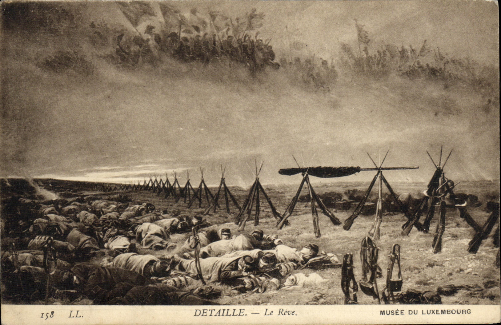 VINTAGE POSTCARD Detailed the dream Museum of Luxembourg