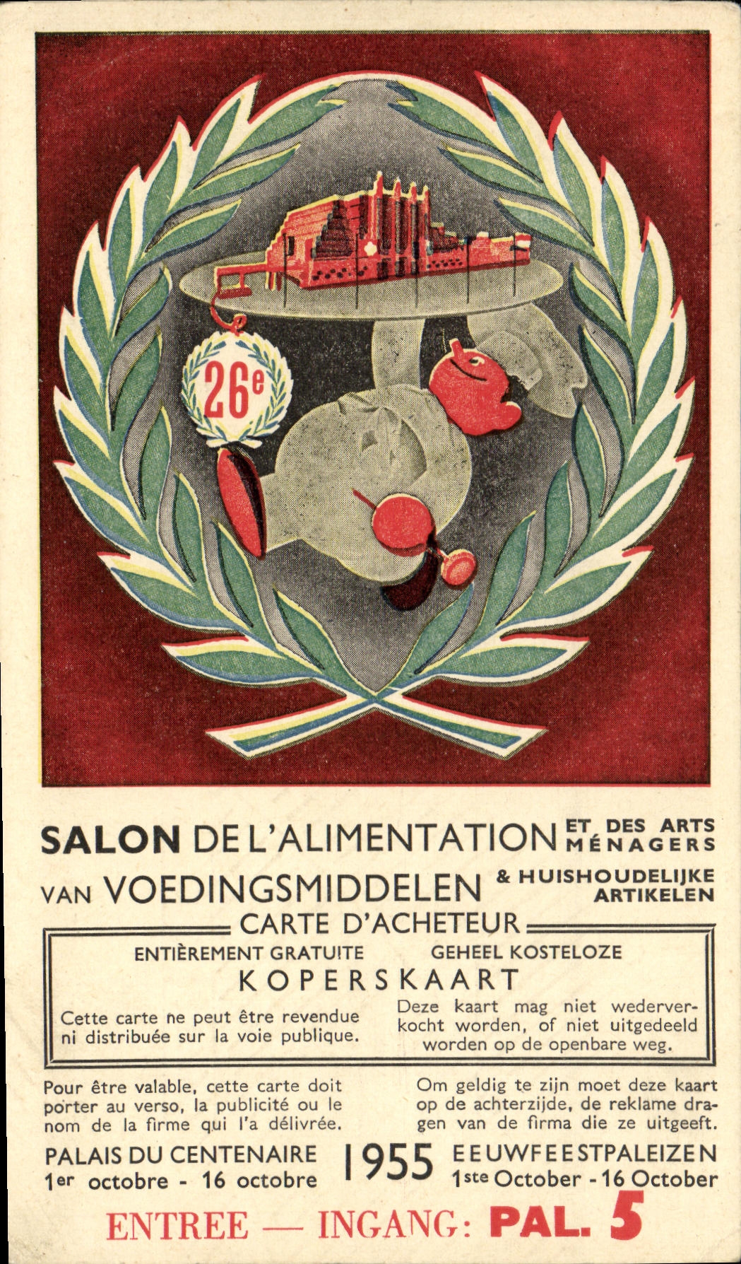 CPA Salon de l alimentation Carte d acheteur