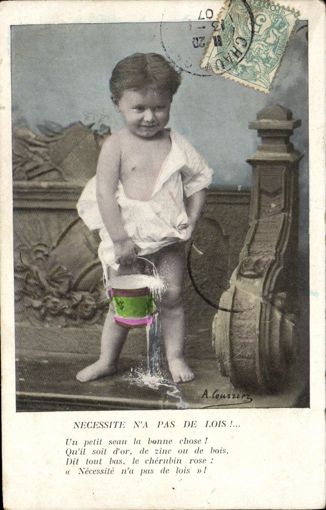 VINTAGE POSTCARD Fantaisie Child Required N does not have laws