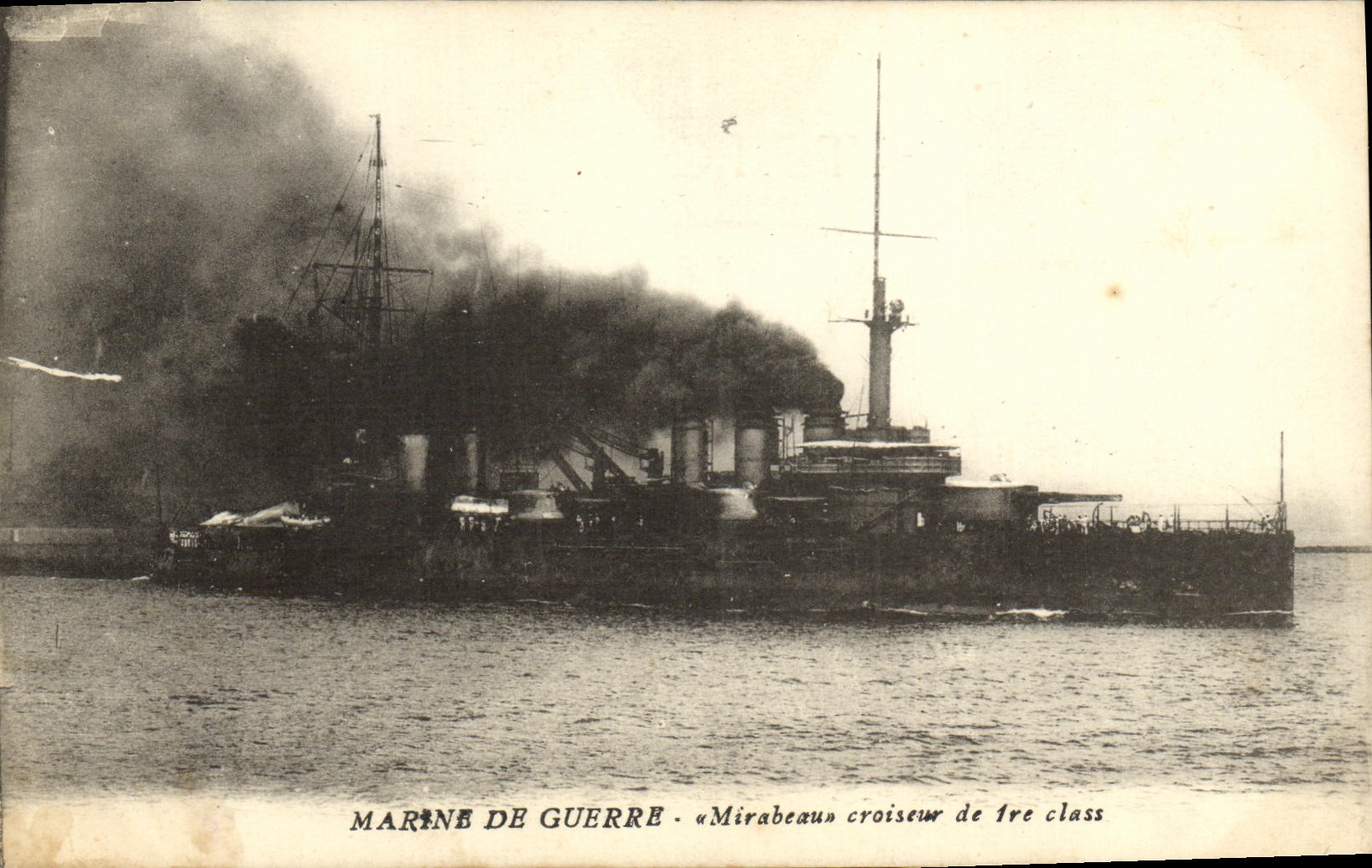 VINTAGE POSTCARD Boat Mirabeau cruiser of 1st class