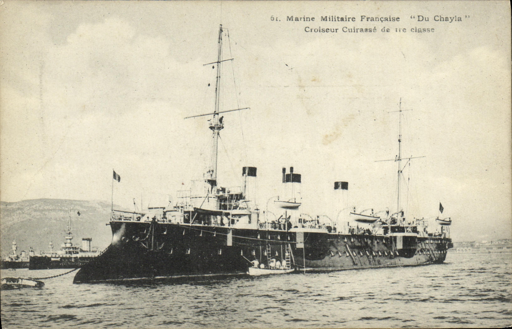 CPA Bateau Marine Du Chayla Croiseur cuirasse de 1ere classe