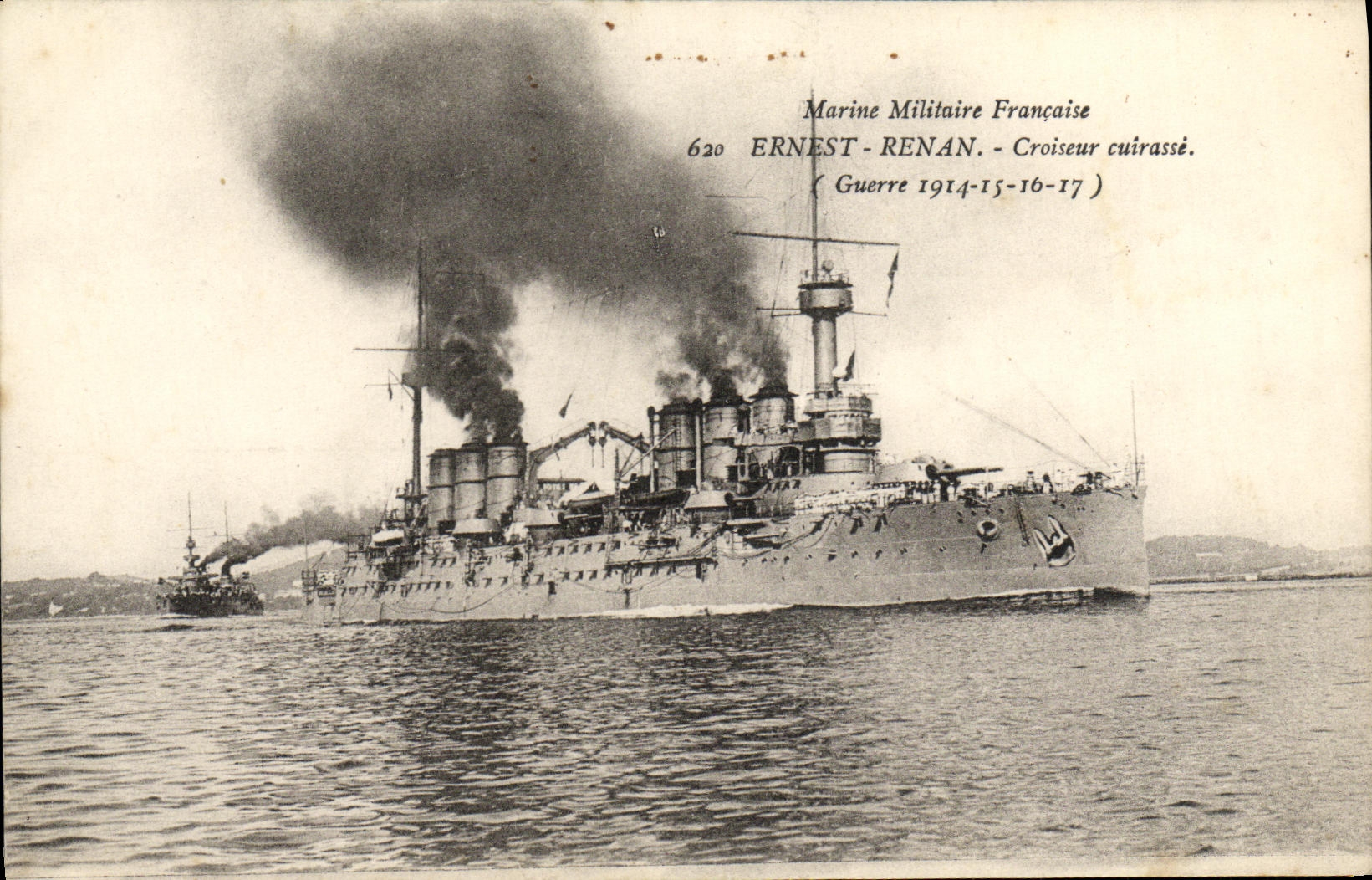 CPA Bateau Ernest Renan Croiseur cuirasse 